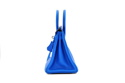 Hermès Bleu Zellige and Capucine Taurillon Novillo Verso Birkin 25