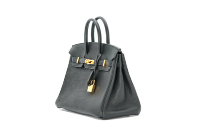 HERMÈS 25CM BIRKIN BLACK TOGO LEATHER GHW