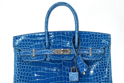 Hermes Mykonos porosus crocodile 25cm Birkin