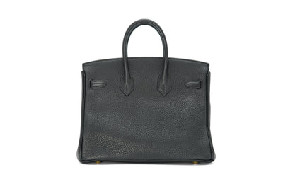 HERMÈS 25CM BIRKIN BLACK TOGO LEATHER GHW