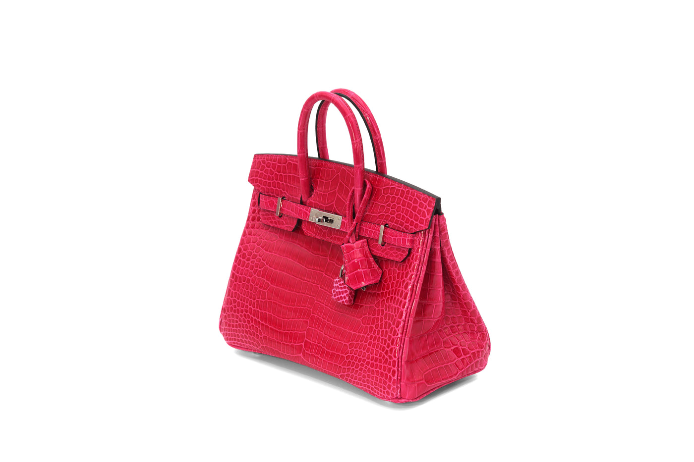 Hermes Rose Mexico porosus croc birkin 25