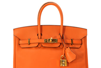 HERMES 25CM ORANGE SWIFT BIRKIN W/ GOLD HARDWARE