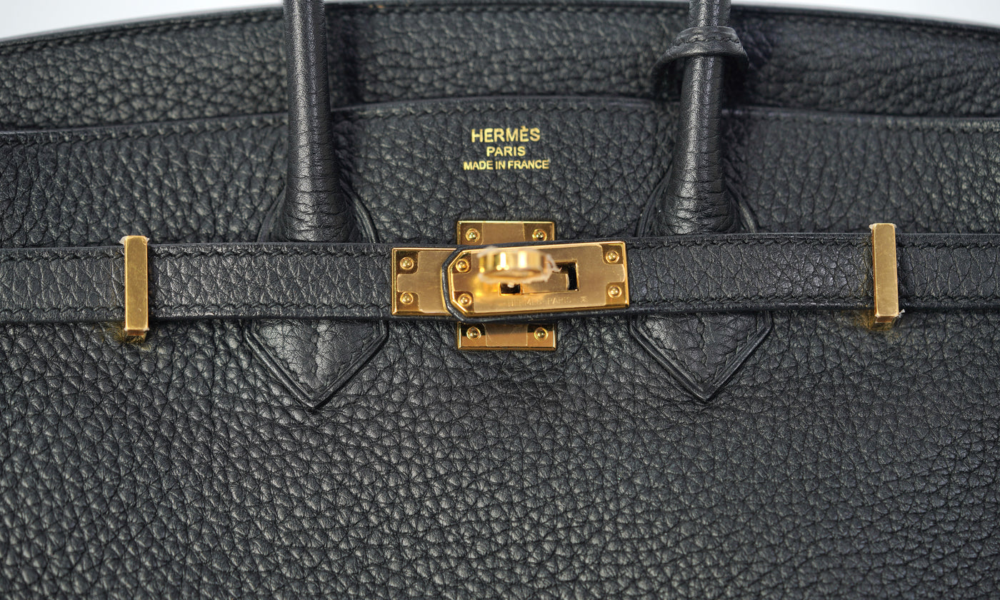 HERMÈS 25CM BIRKIN BLACK TOGO LEATHER GHW
