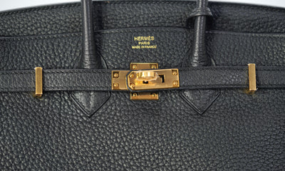 HERMÈS 25CM BIRKIN BLACK TOGO LEATHER GHW