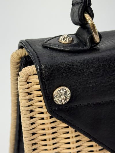 Chrome Hearts Raffia top handle wicker bag