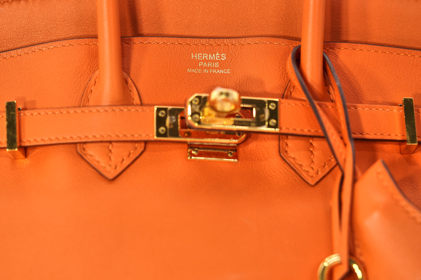HERMES 25CM ORANGE SWIFT BIRKIN W/ GOLD HARDWARE