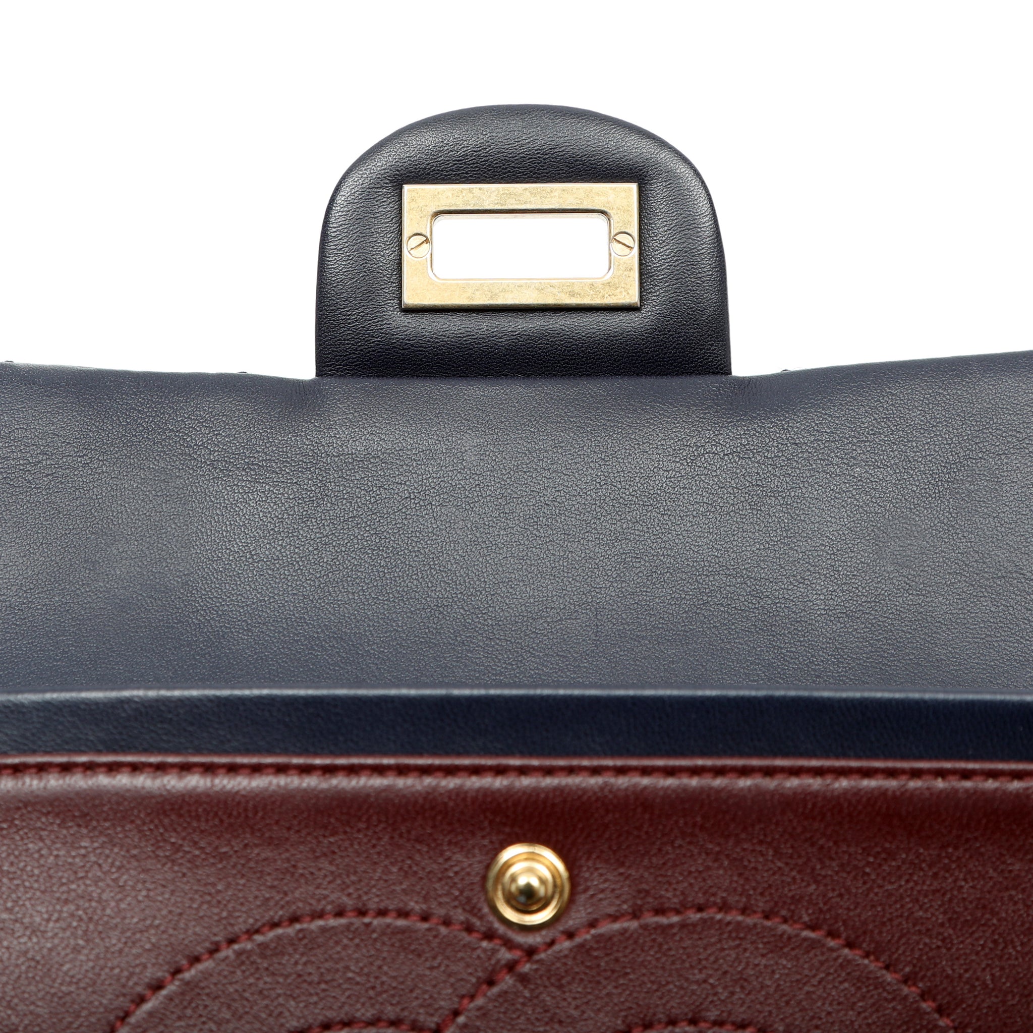 Chanel 2.55 Reissue Flap Bag Navy Blue Quilted Patent Leather w/Gold Hardware