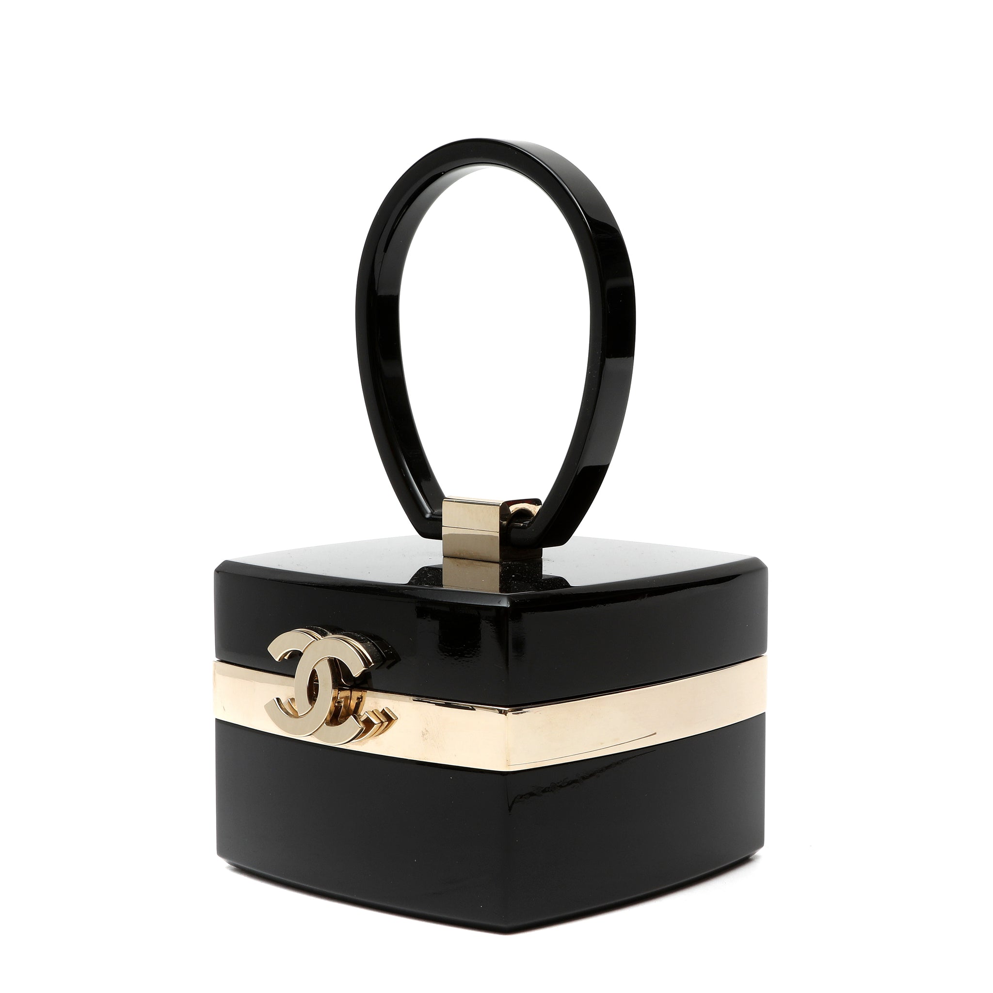 Chanel 2004 Runway Lucite Black Box Elegant Plexiglass