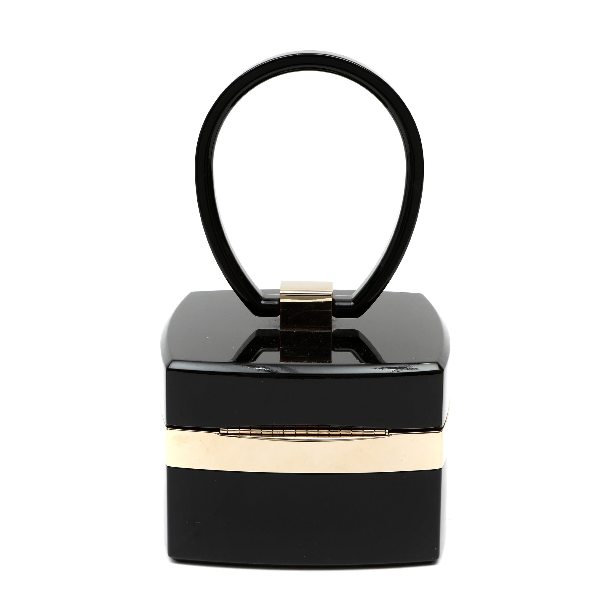 Chanel 2004 Runway Lucite Black Box Elegant Plexiglass