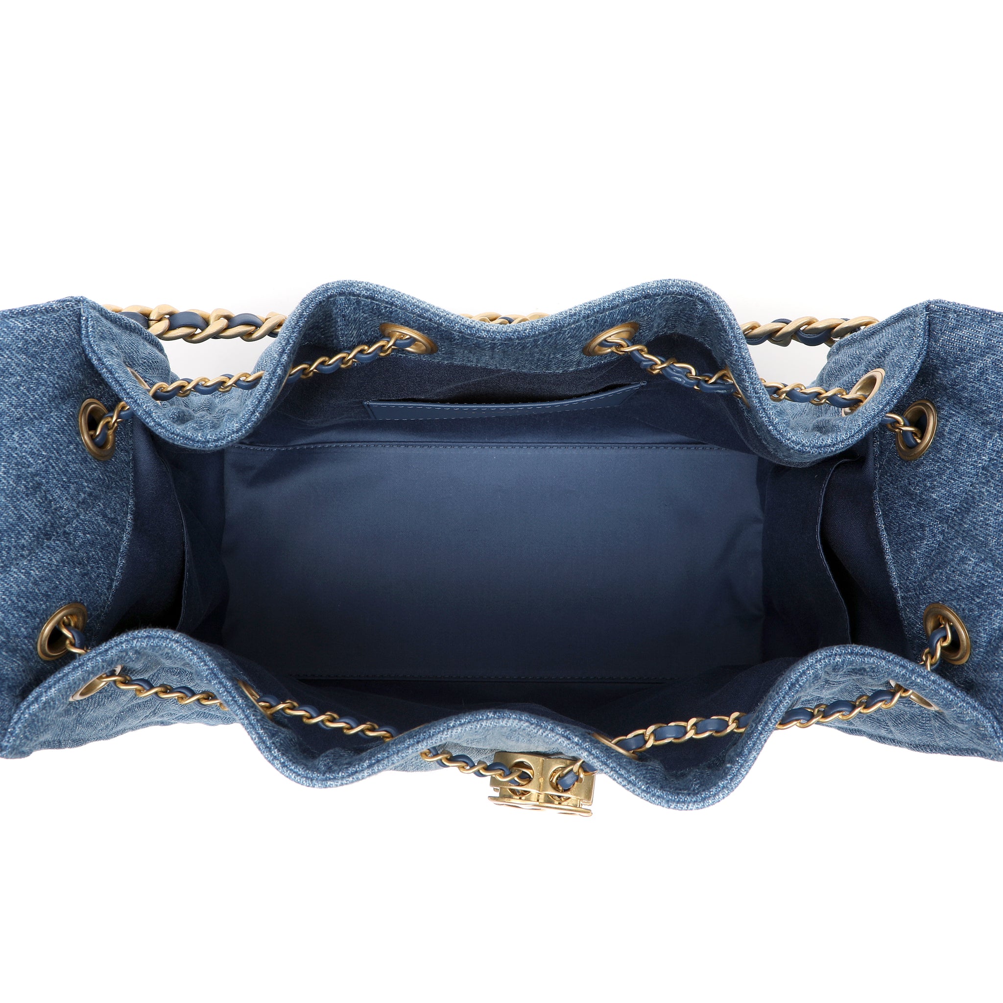 Chanel 25cm Small Handbag Washed Denim w GH