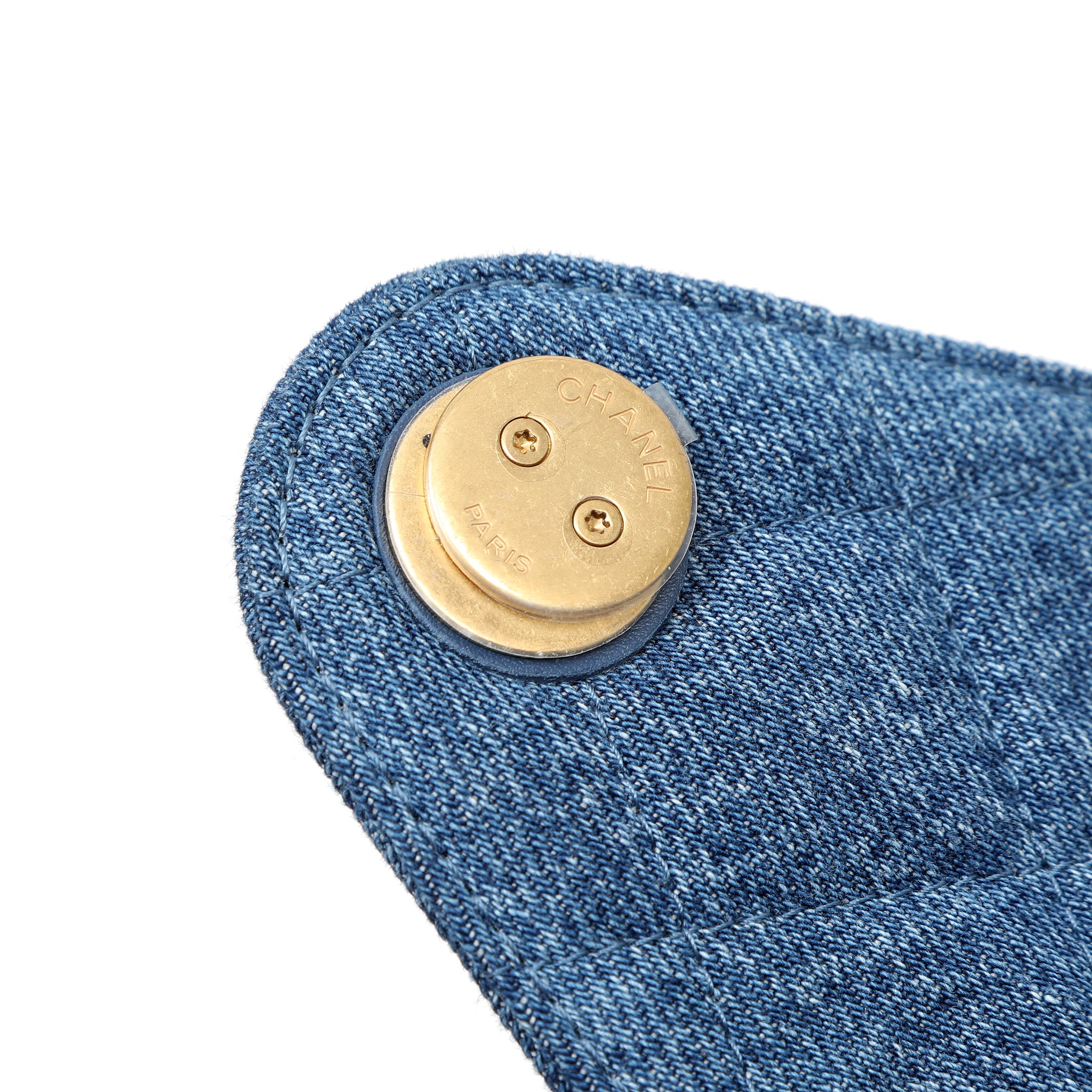 Chanel 25cm Small Handbag Washed Denim w GH