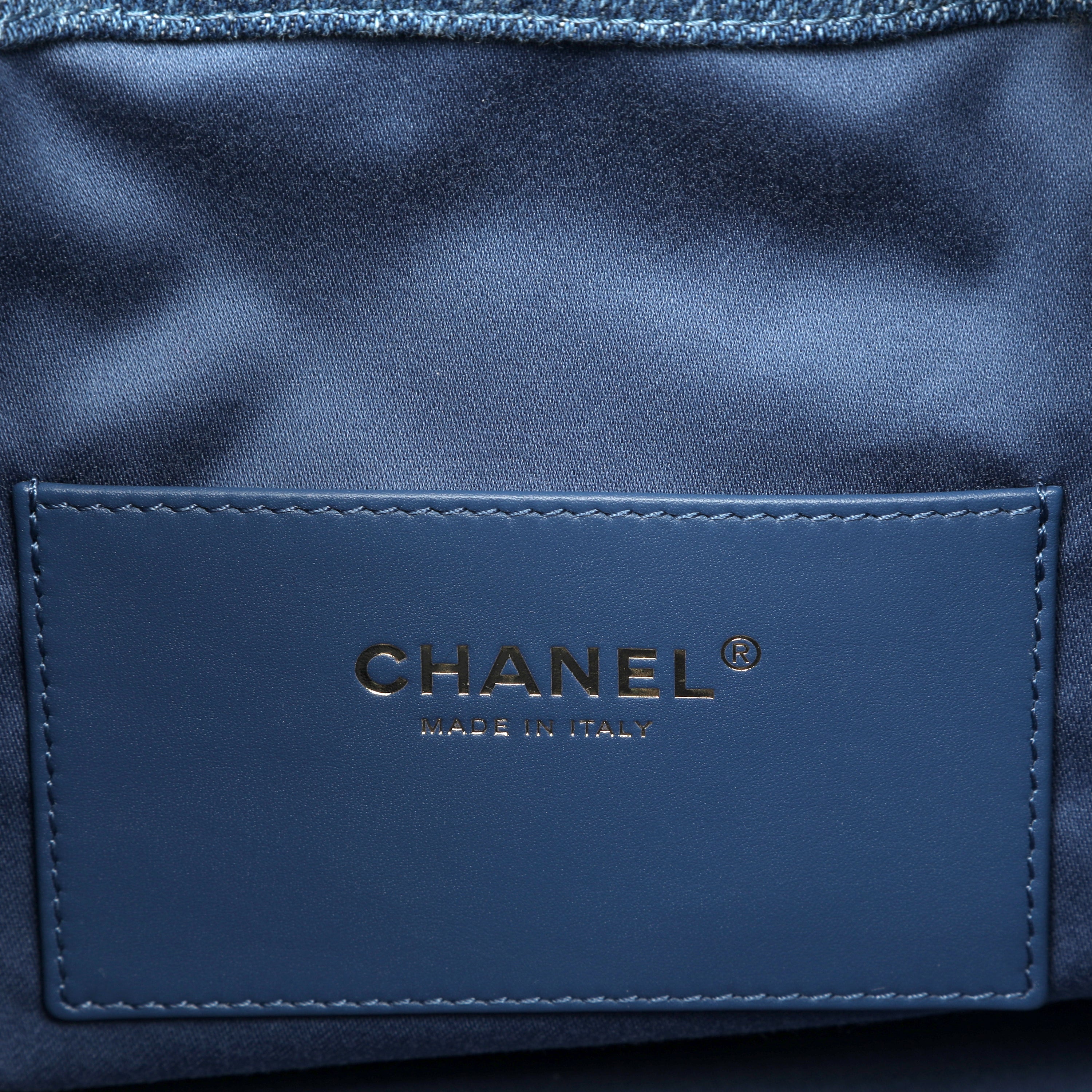 Chanel 25cm Small Handbag Washed Denim w GH