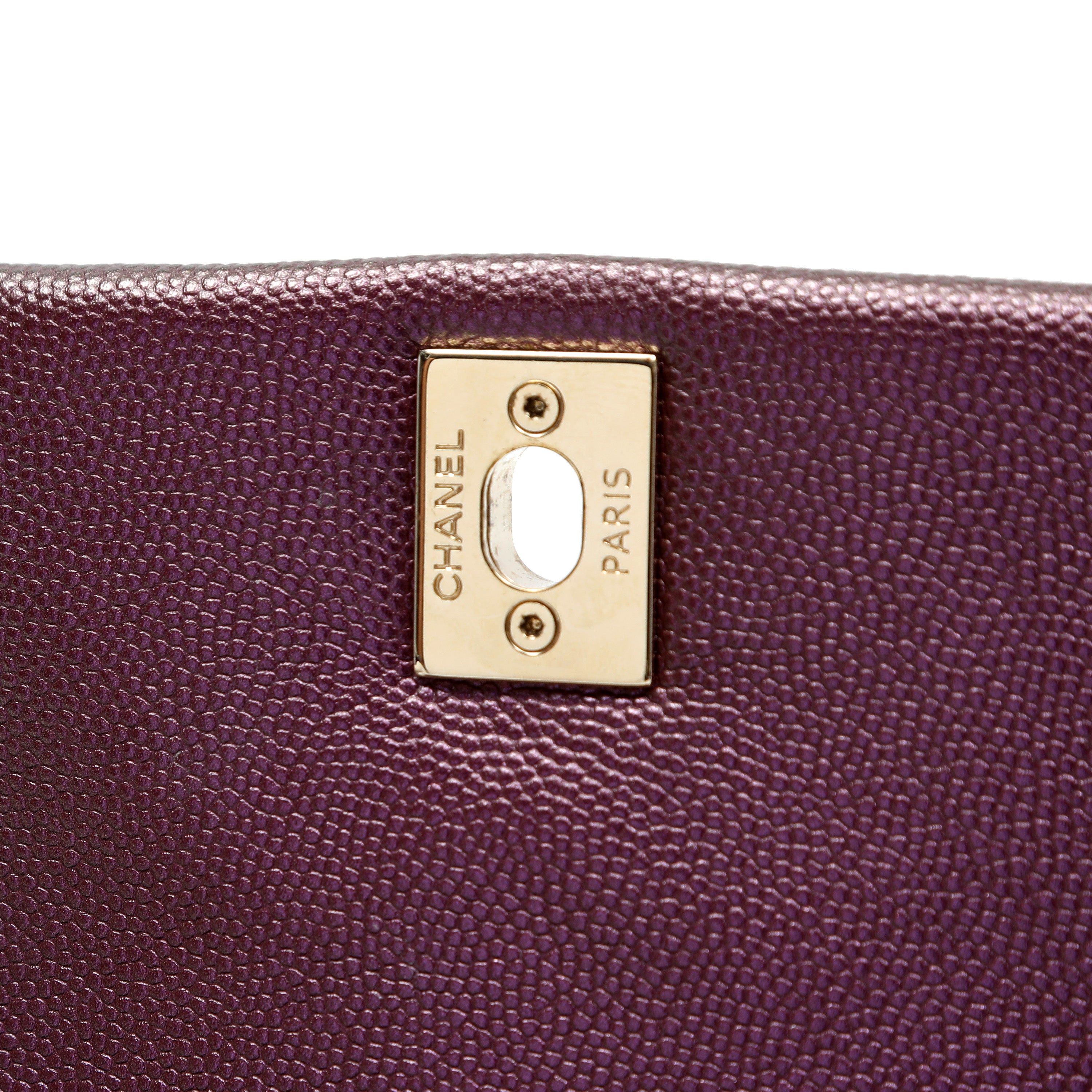 Chanel Coco Handle Bag Mini Quilted Burgundy Caviar Leather w/Gold Hardware
