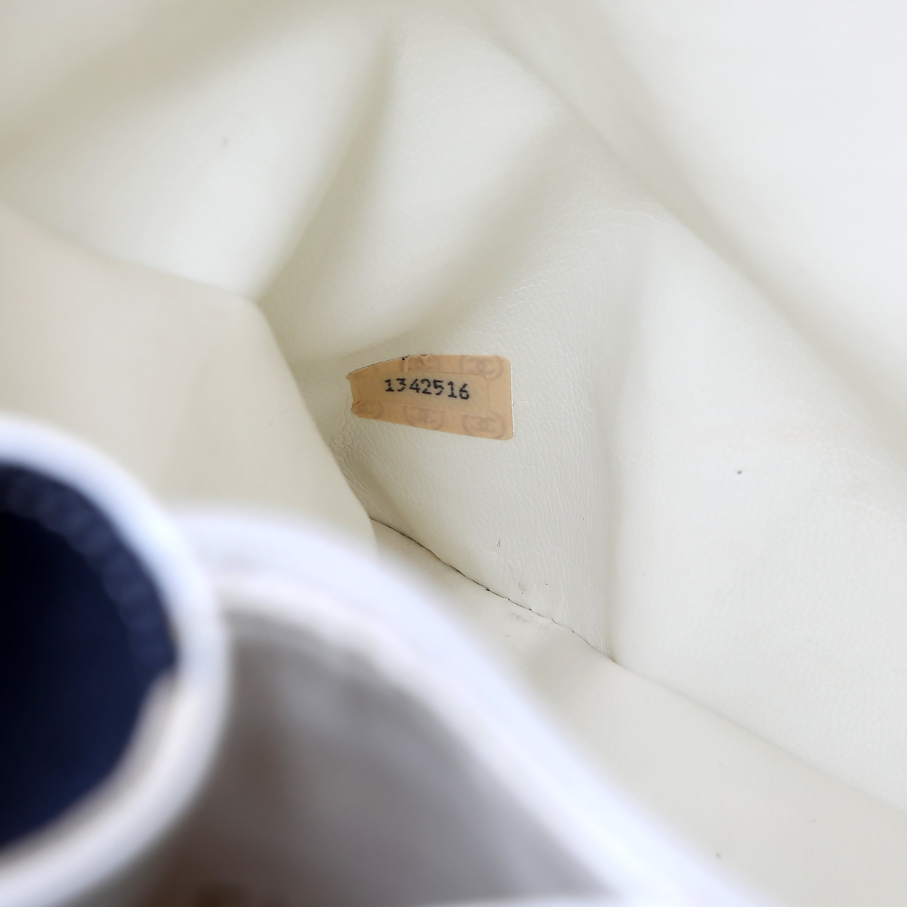 Chanel Coco Silhouette Large Shopping Bag  Navy Blue Canvas