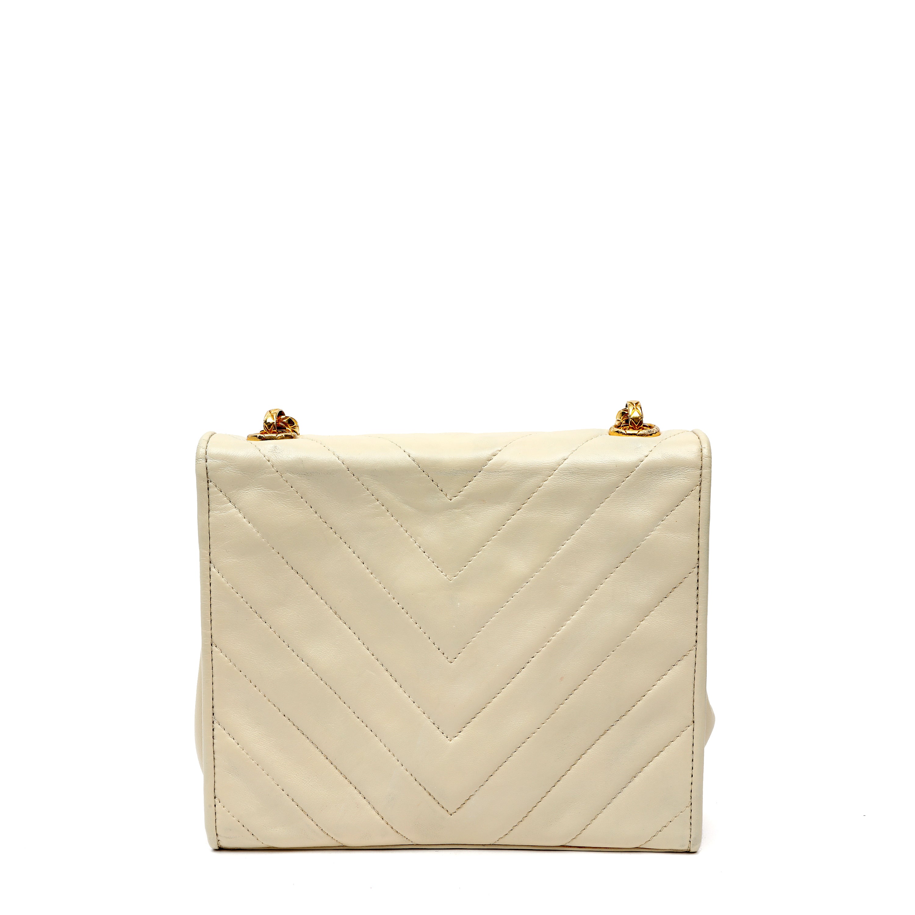 Chanel Diamond Quilted Lambskin Shoulder Bag w Gold Chain Strap Featuring Pearls