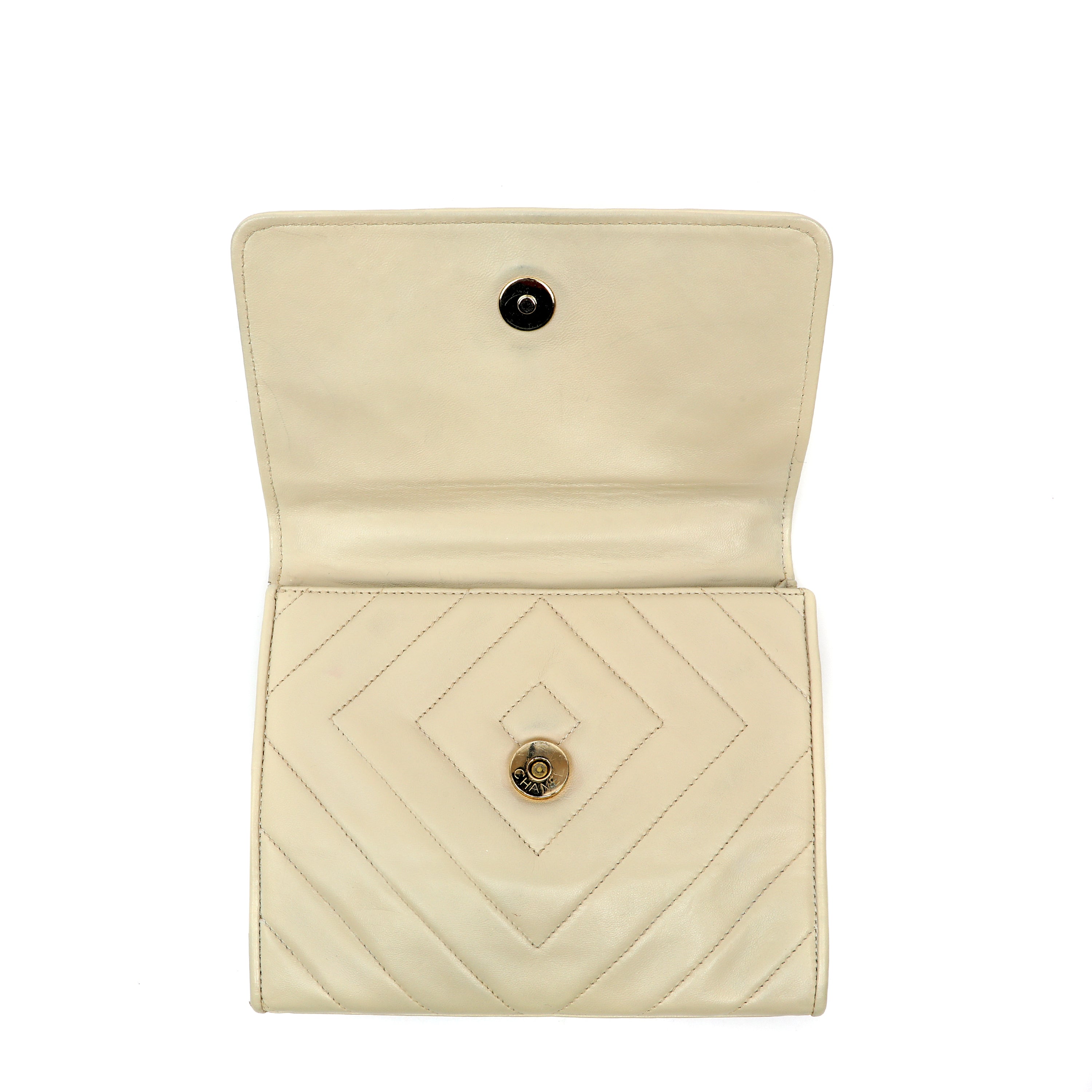 Chanel Diamond Quilted Lambskin Shoulder Bag w Gold Chain Strap Featuring Pearls