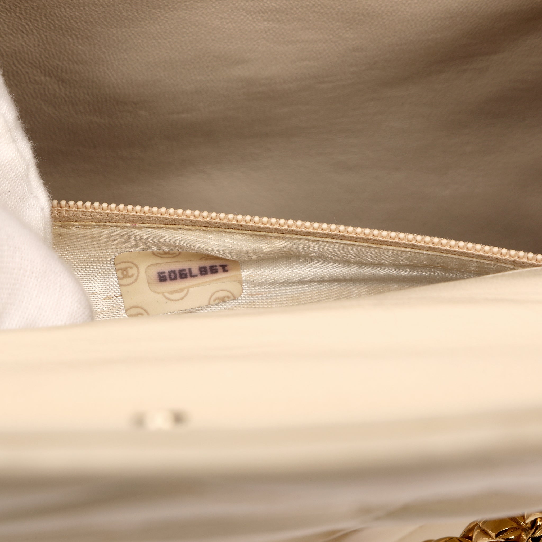 Chanel Diamond Quilted Lambskin Shoulder Bag w Gold Chain Strap Featuring Pearls