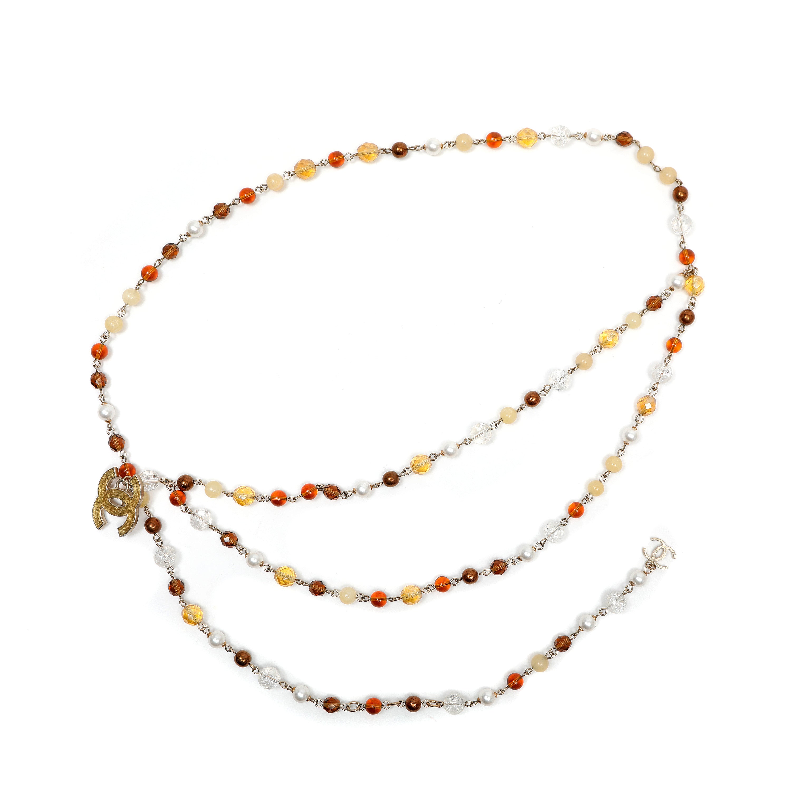 Chanel Long Belt Beaded Strands and Pearls w/CC Clasp