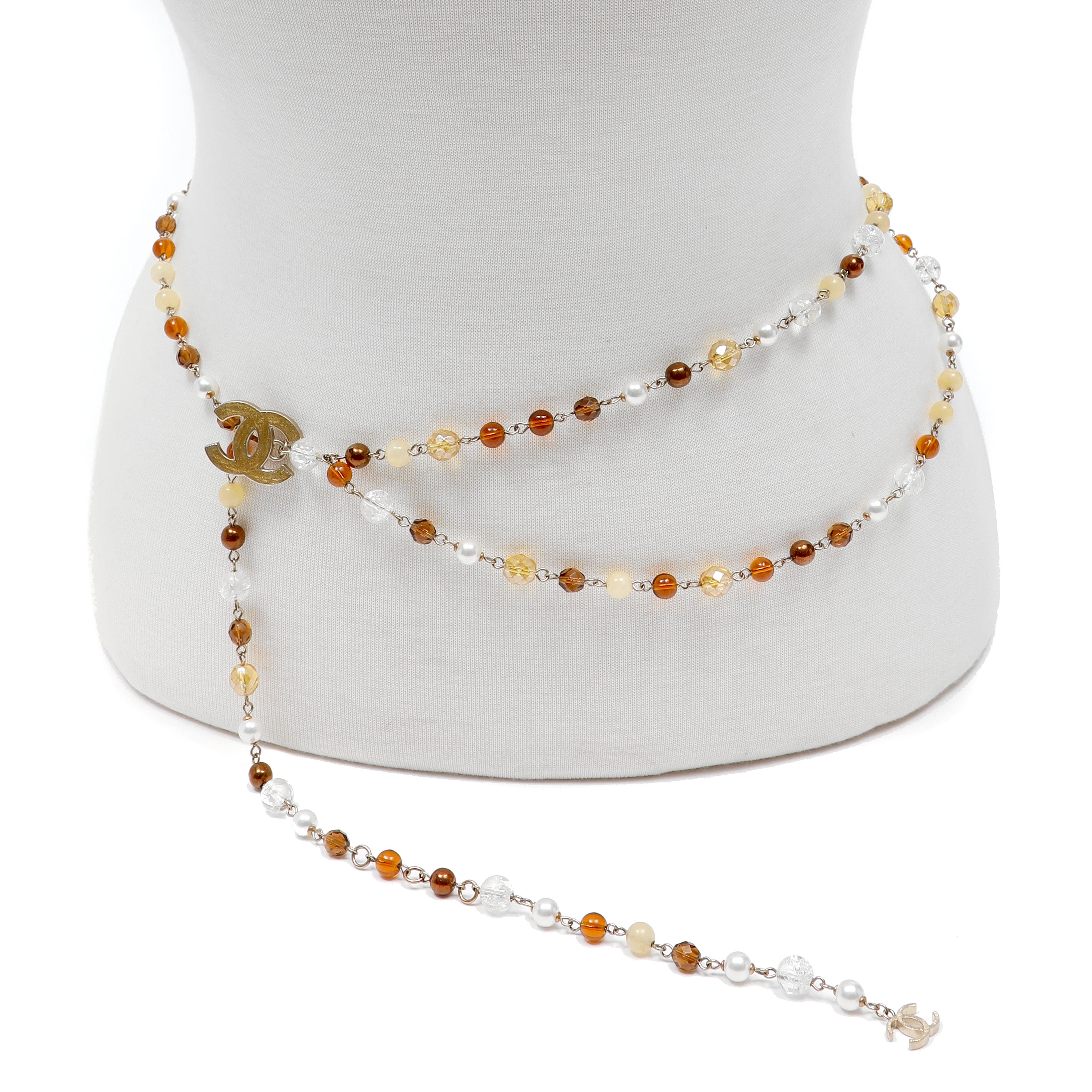 Chanel Long Belt Beaded Strands and Pearls w/CC Clasp