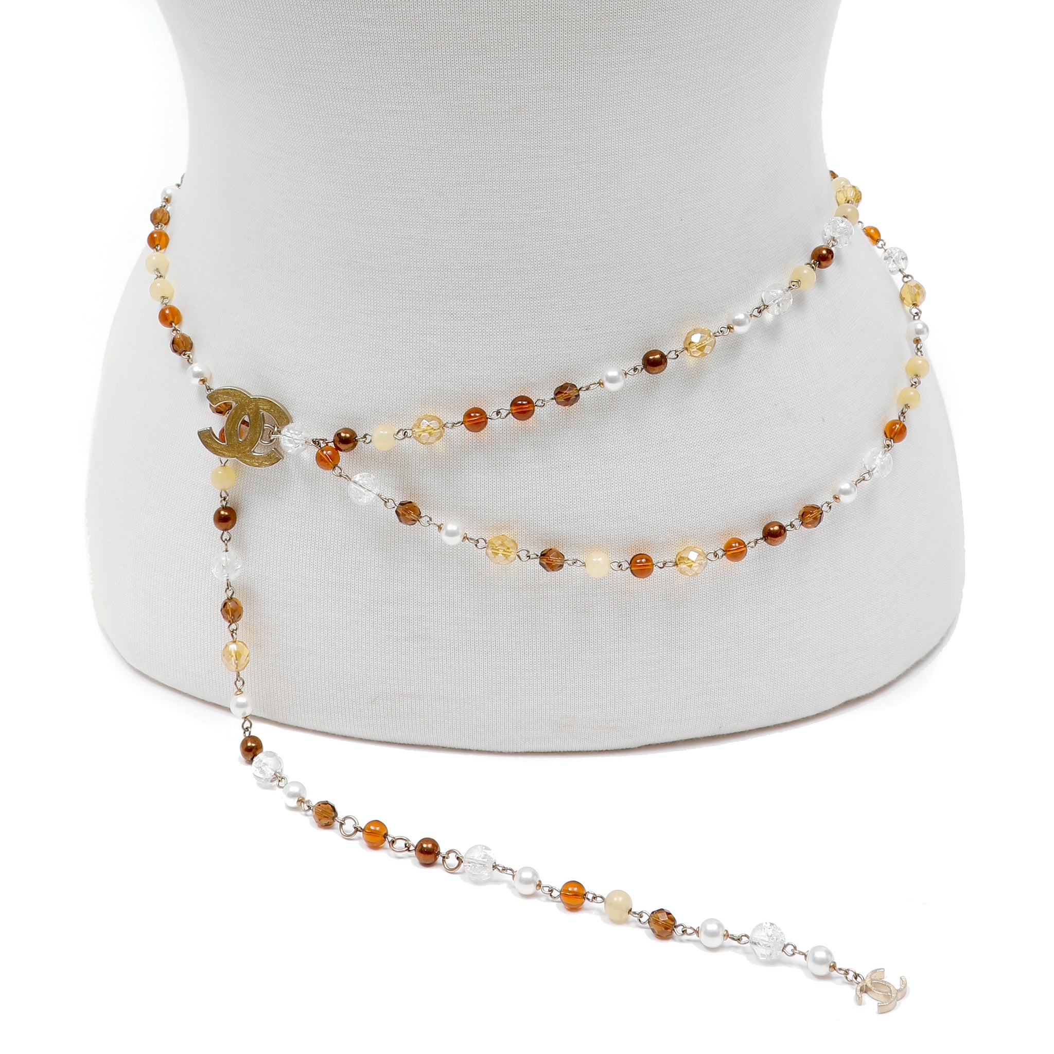 Chanel Long Belt Beaded Strands and Pearls w/CC Clasp