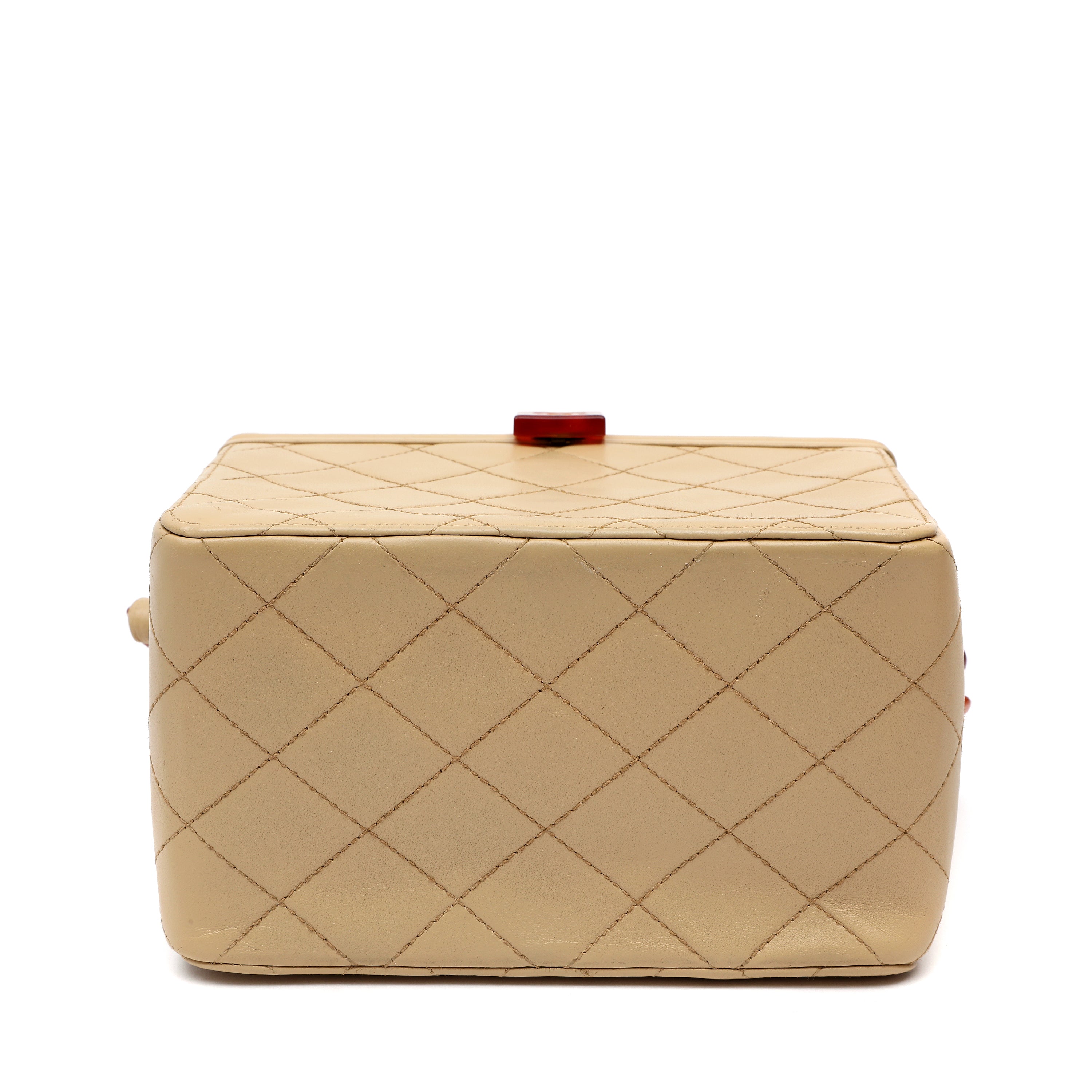 Chanel Matelassé Shoulder Bag Tortoiseshell Plastic Chain Strap