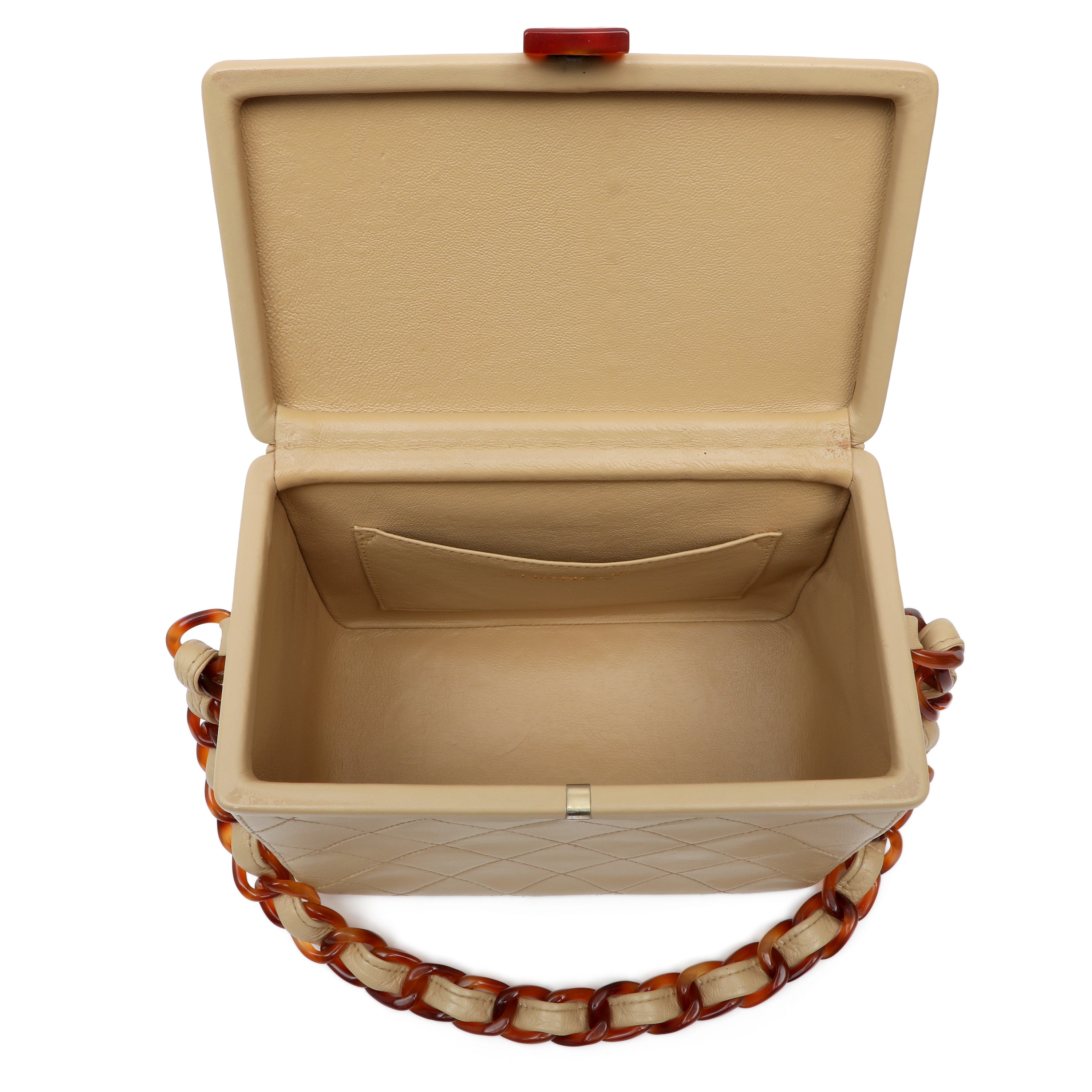 Chanel Matelassé Shoulder Bag Tortoiseshell Plastic Chain Strap