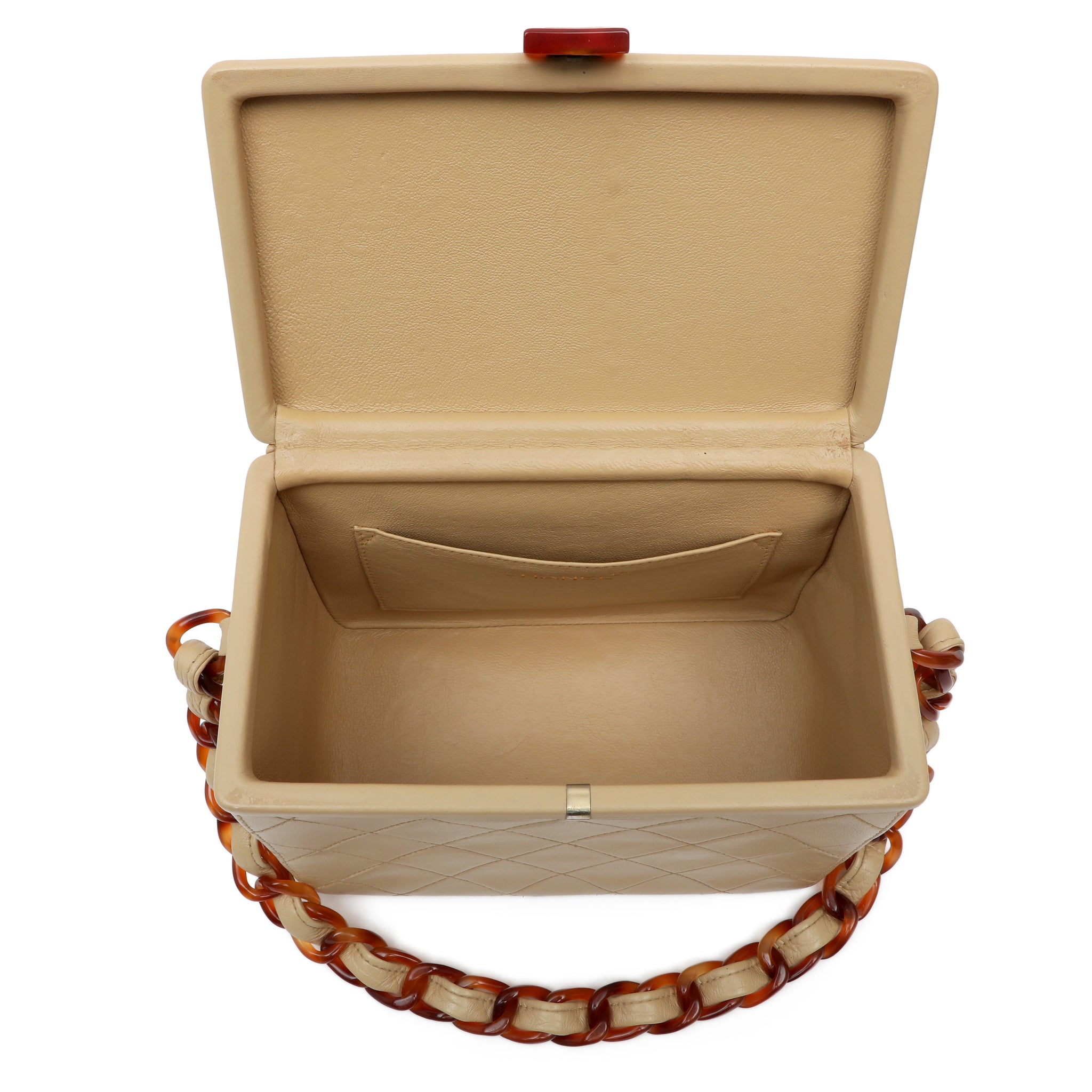 Chanel Matelassé Shoulder Bag Tortoiseshell Plastic Chain Strap