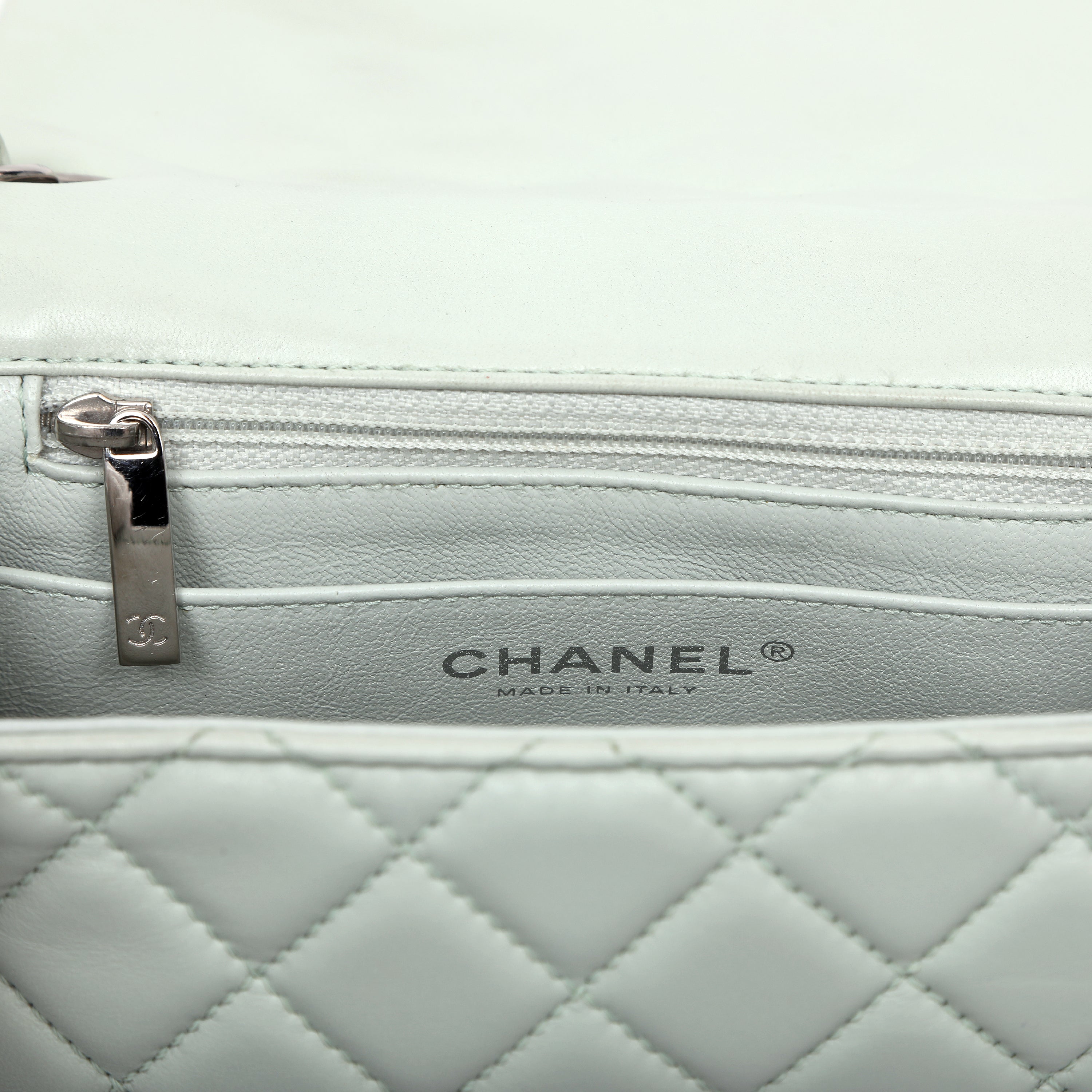 Chanel Matelasse Single Flap Chain Shoulder Bag Light Green