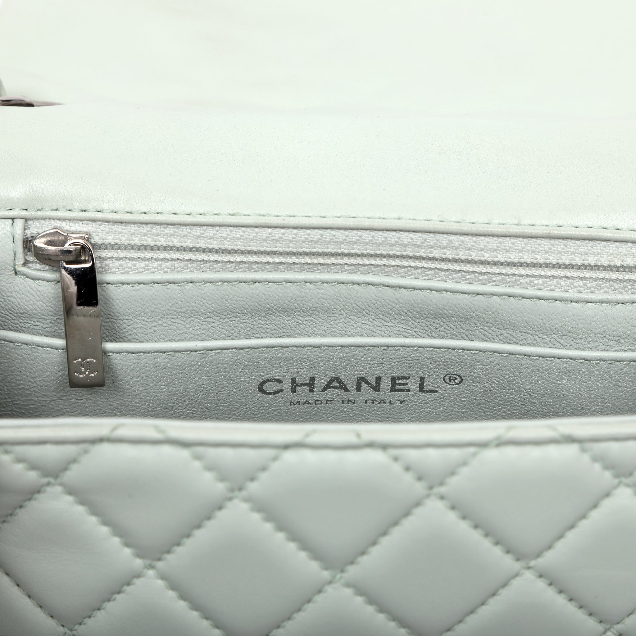 Chanel Matelasse Single Flap Chain Shoulder Bag Light Green