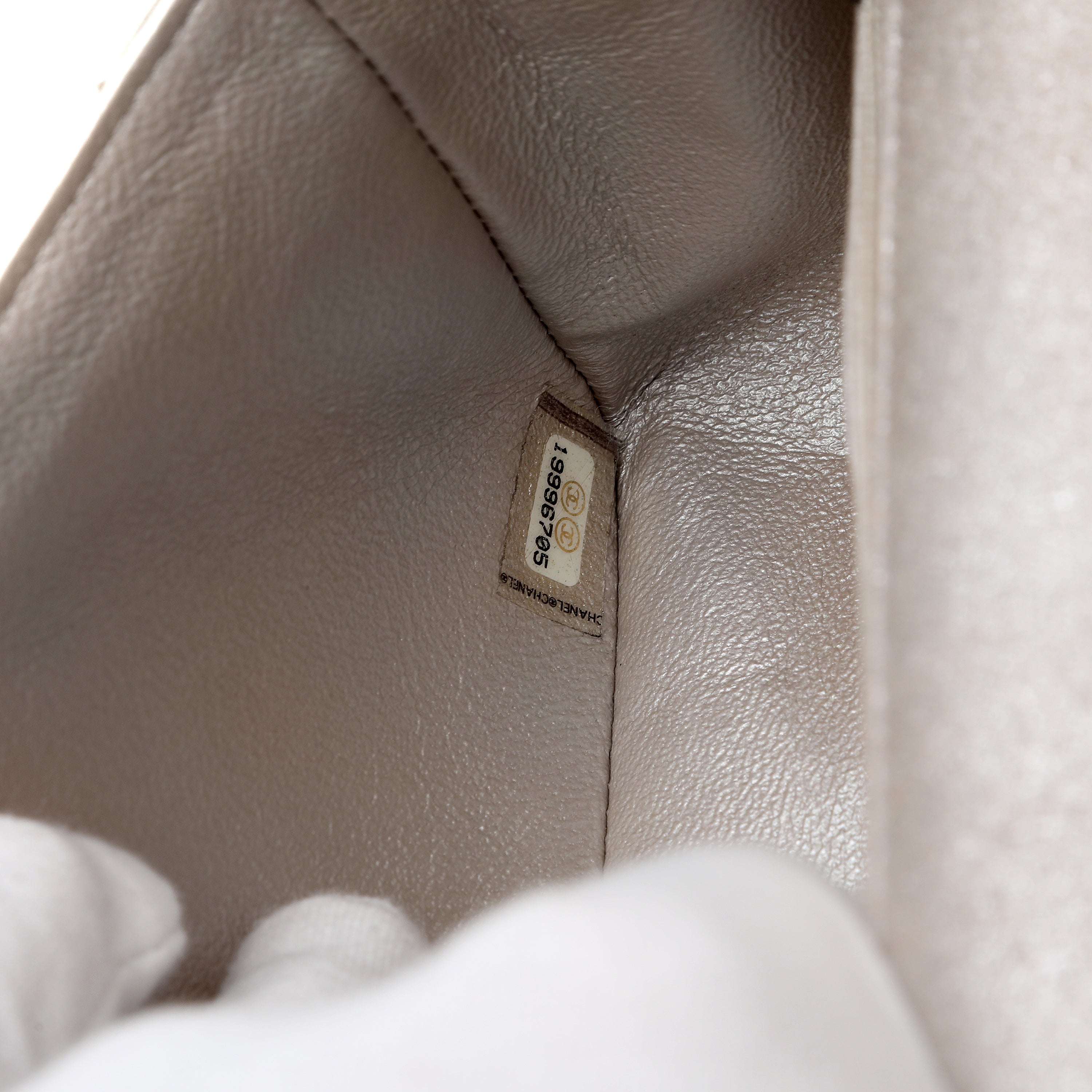 Chanel Mini Flap Bag in Silver Metallic