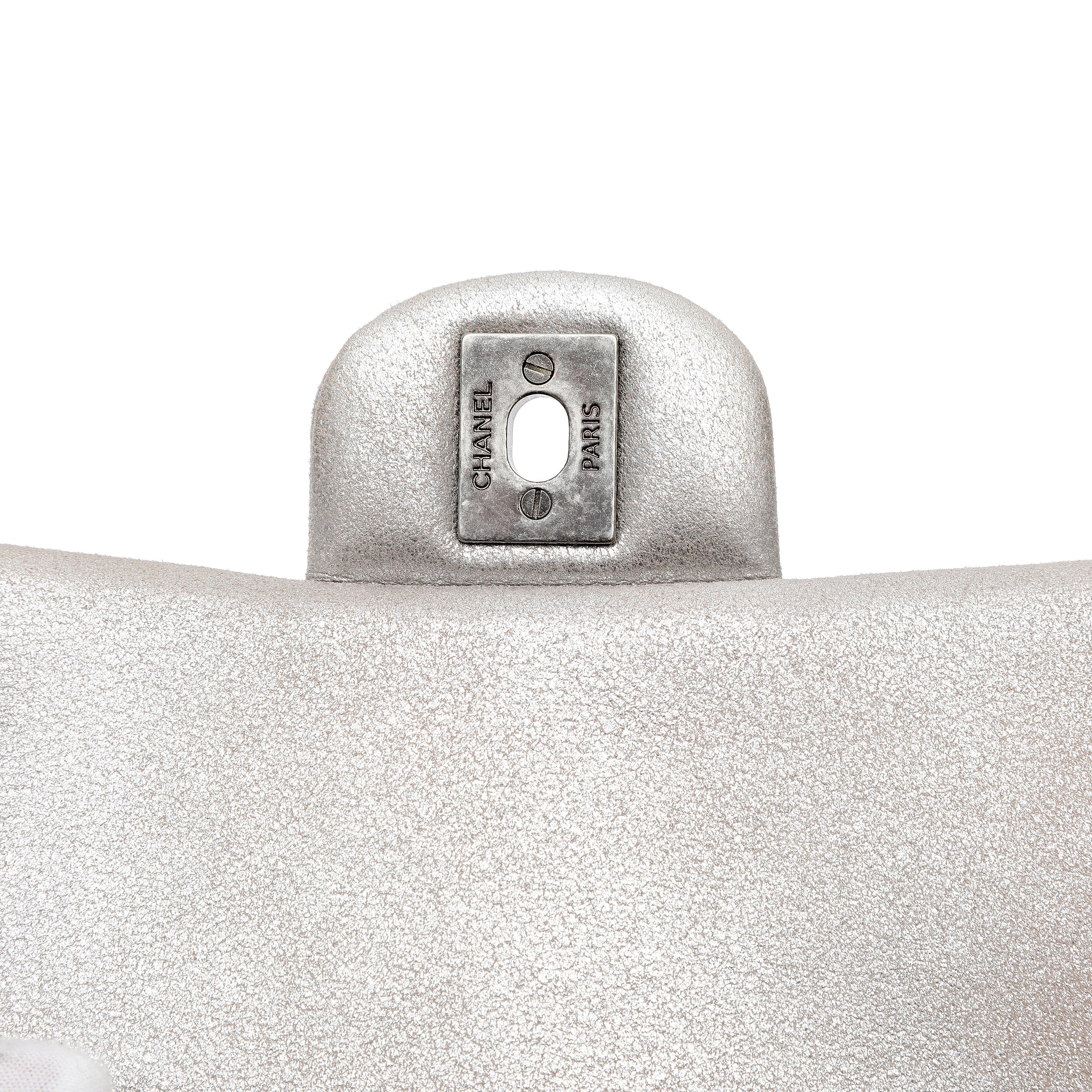 Chanel Mini Flap Bag in Silver Metallic