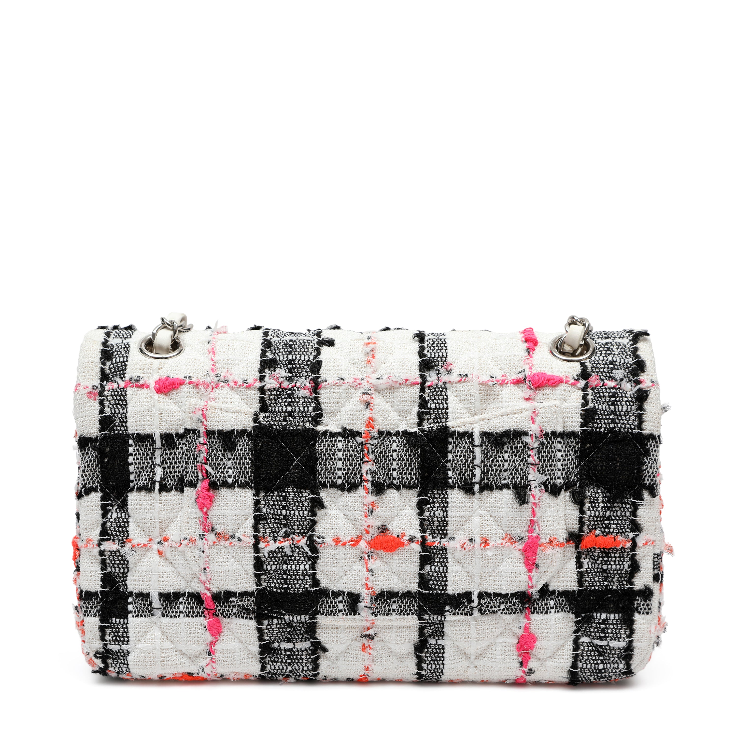 Chanel Mini Rectangular Classic Single Flap Shoulder Bag Tweed Neon Accents