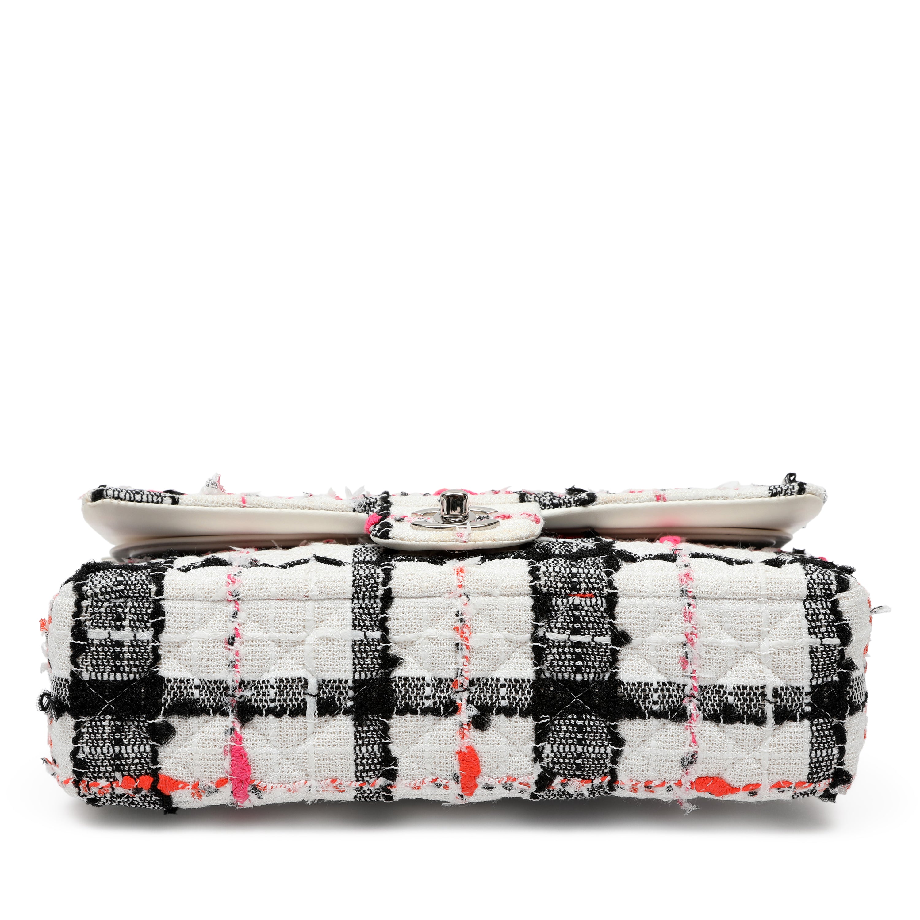 Chanel Mini Rectangular Classic Single Flap Shoulder Bag Tweed Neon Accents