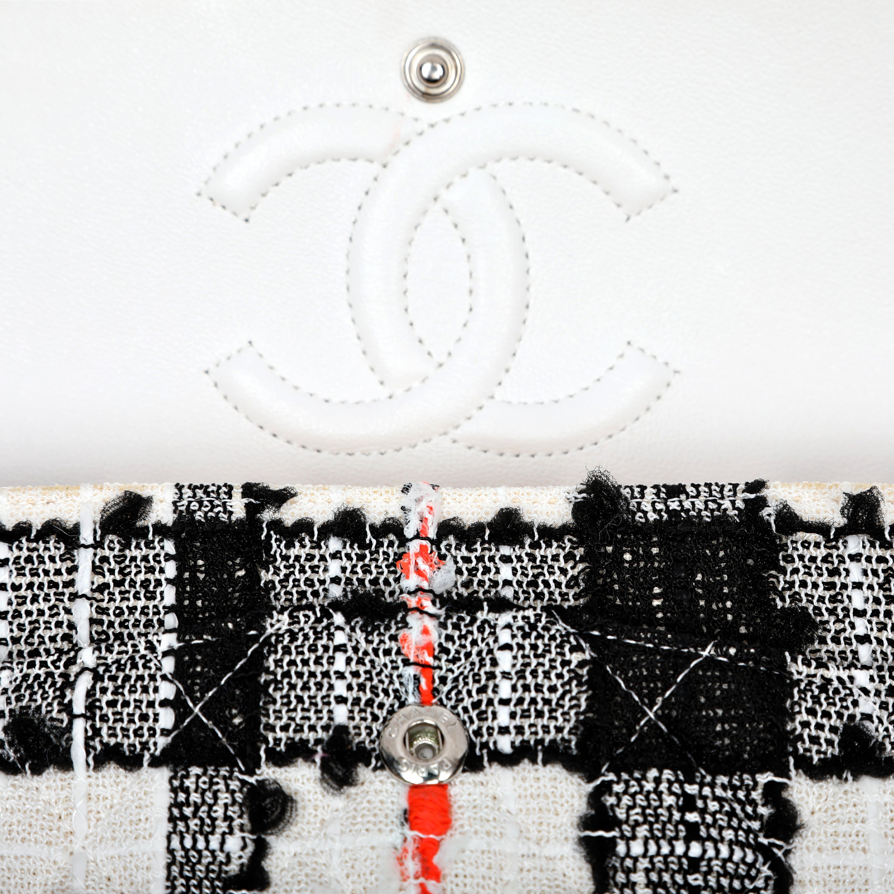 Chanel Mini Rectangular Classic Single Flap Shoulder Bag Tweed Neon Accents