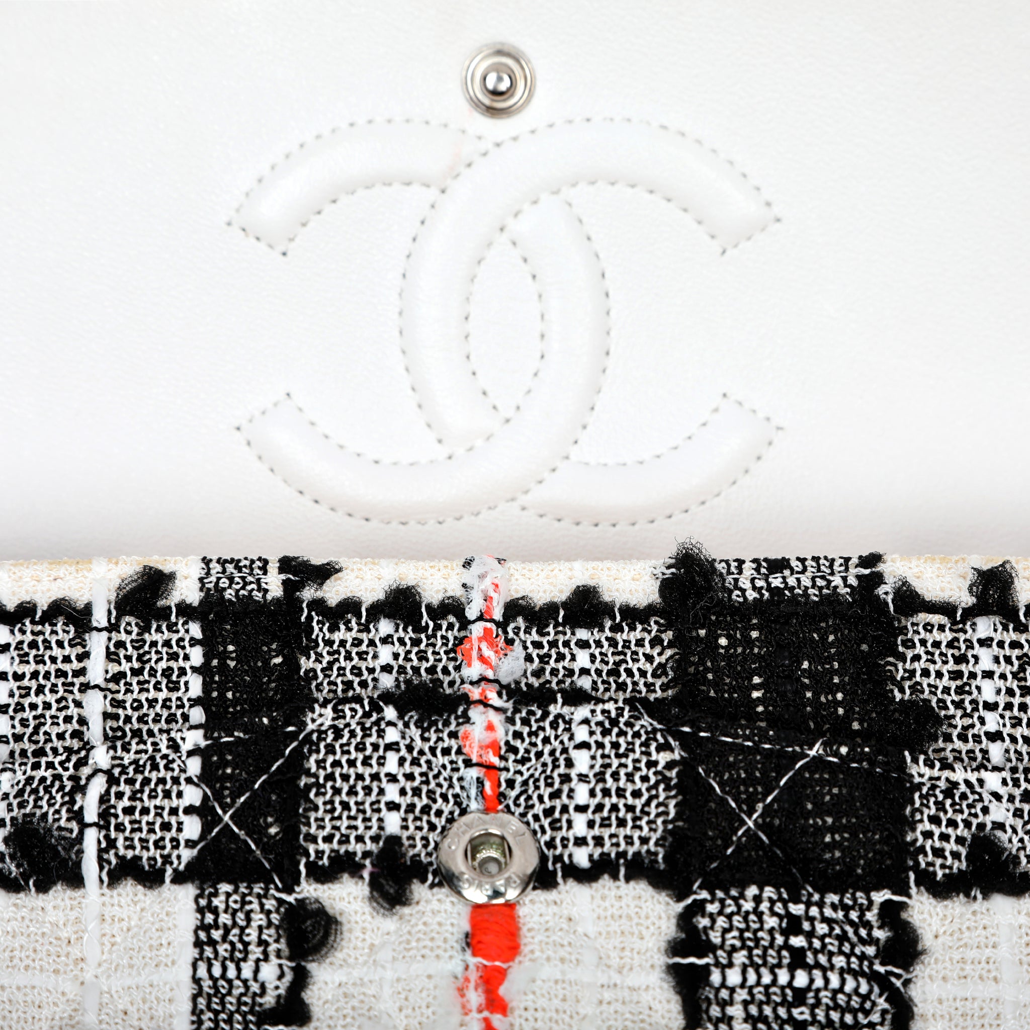 Chanel Mini Rectangular Classic Single Flap Shoulder Bag Tweed Neon Accents