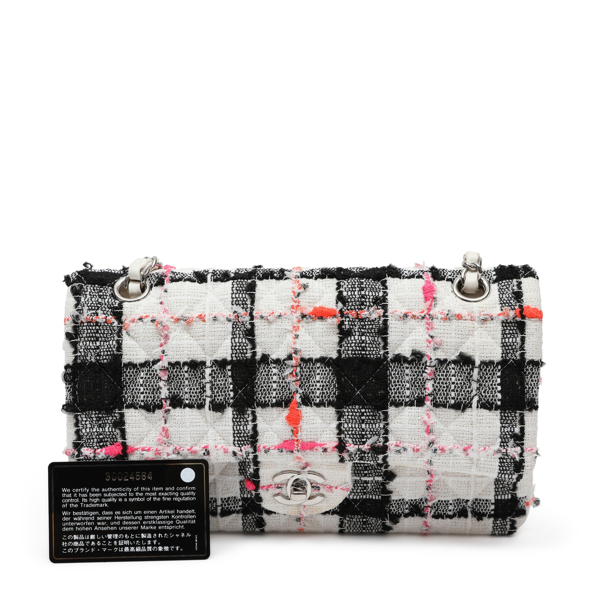 Chanel Mini Rectangular Classic Single Flap Shoulder Bag Tweed Neon Accents