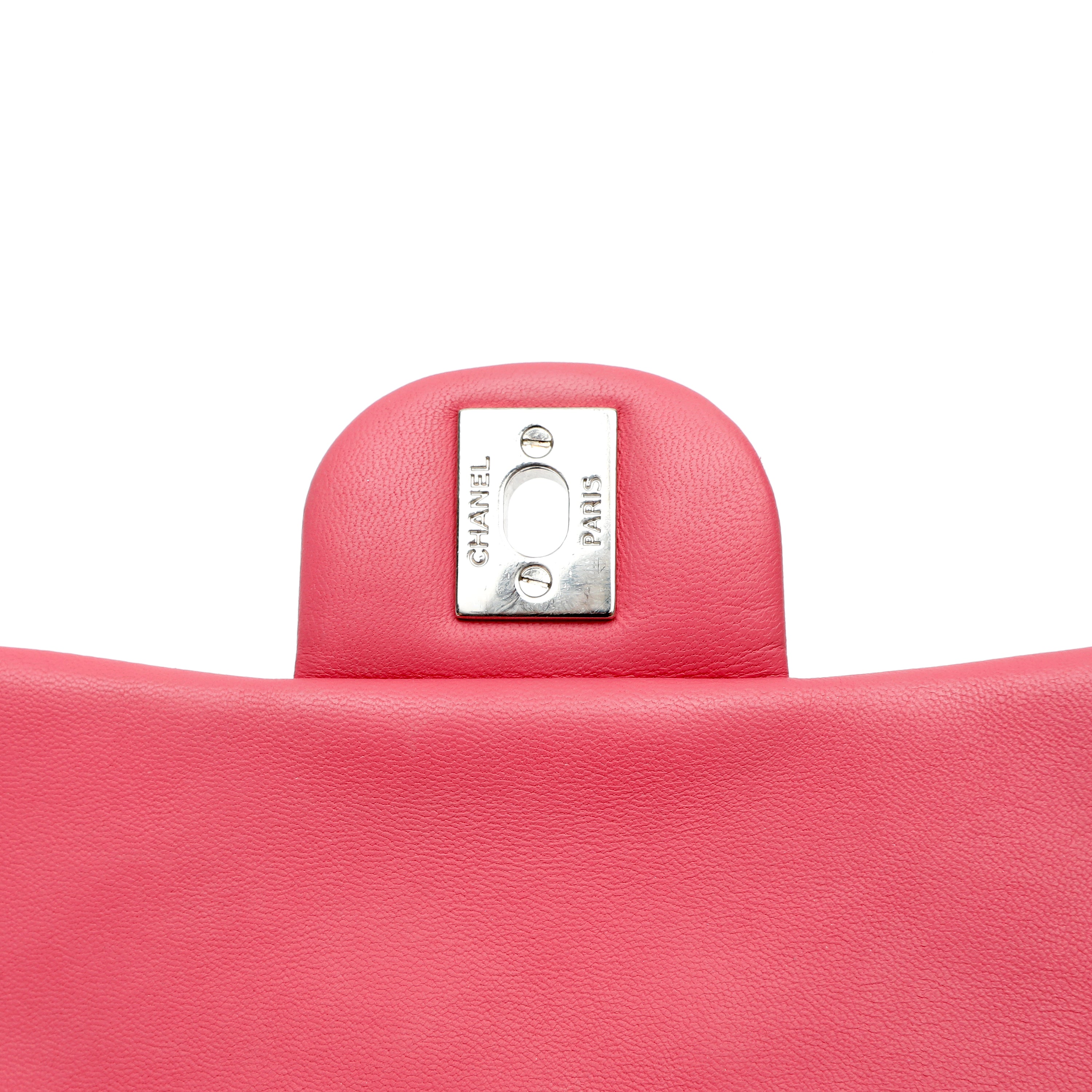 Chanel Mini Square Classic Flap Bag Pink Quilted Lambskin w SH