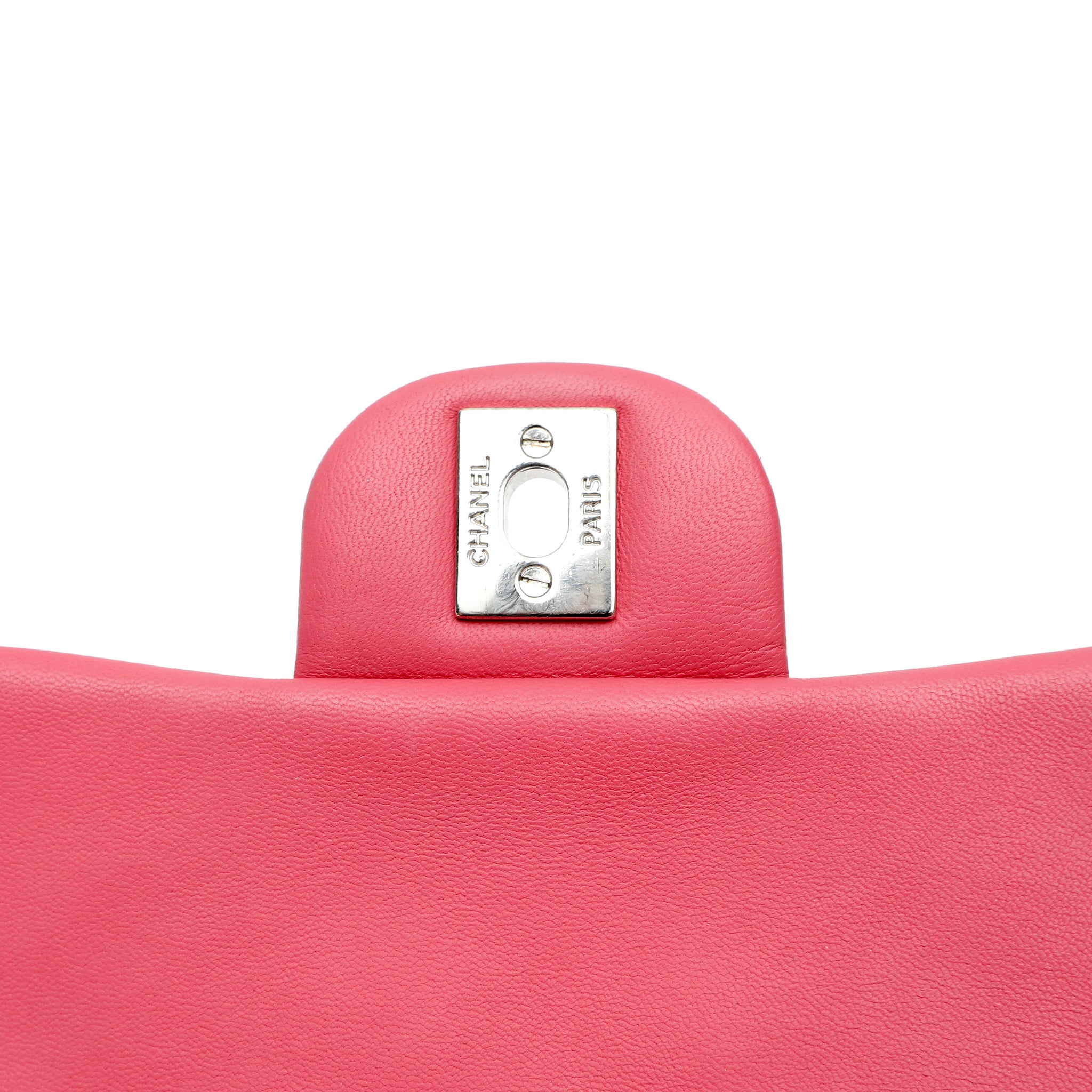 Chanel Mini Square Classic Flap Bag Pink Quilted Lambskin w SH