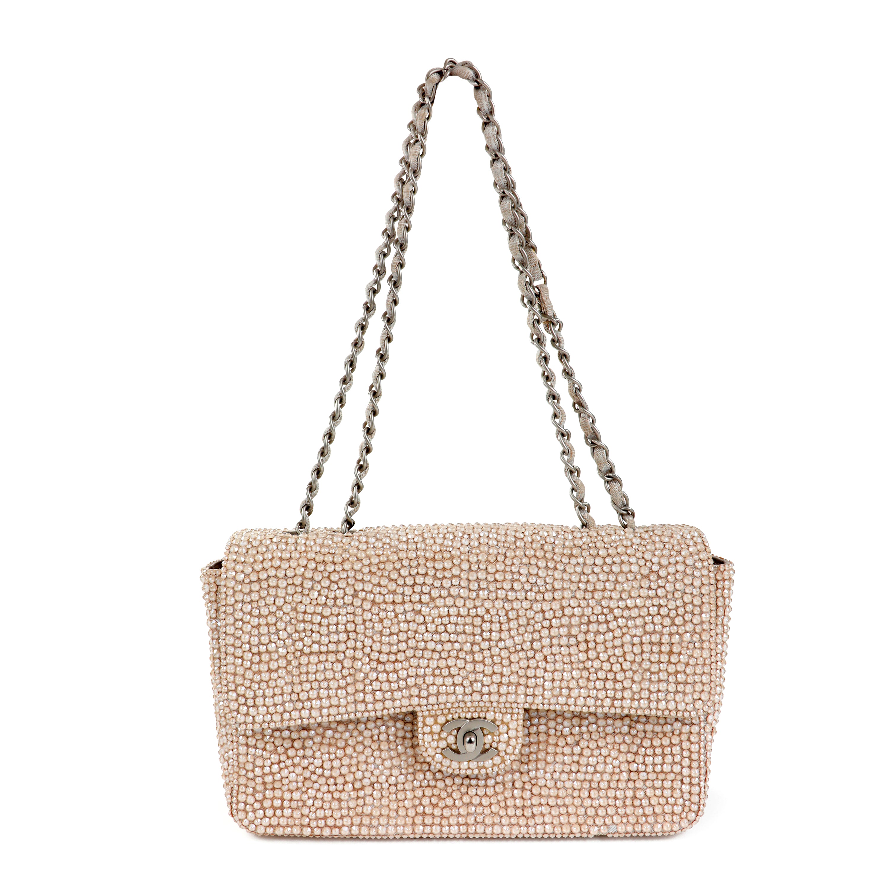 Chanel Paris-Cosmopolite Métiers d'Art Pearl Mini Flap Bag Gold Leather Faux Pearl Beads