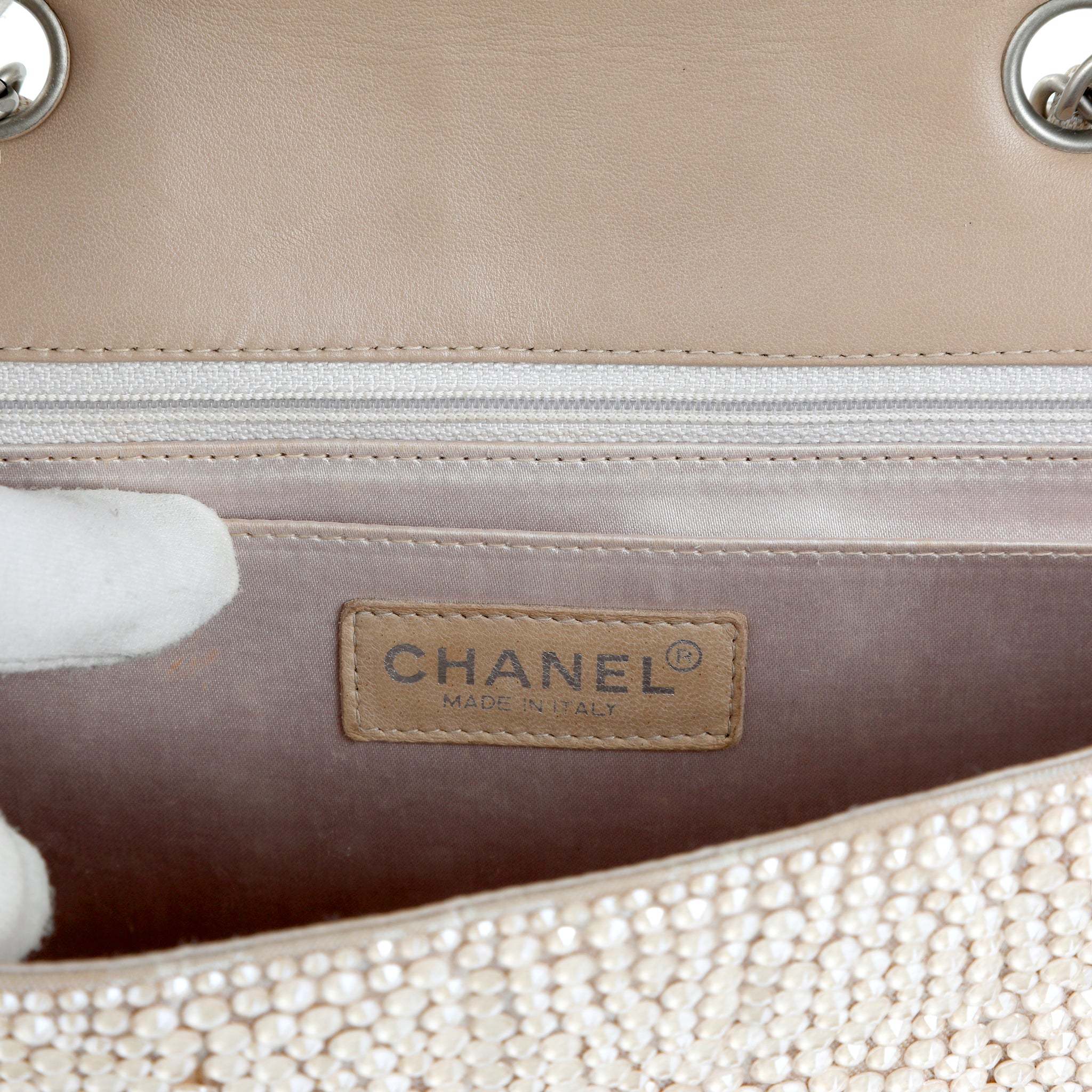 Chanel Paris-Cosmopolite Métiers d'Art Pearl Mini Flap Bag Gold Leather Faux Pearl Beads