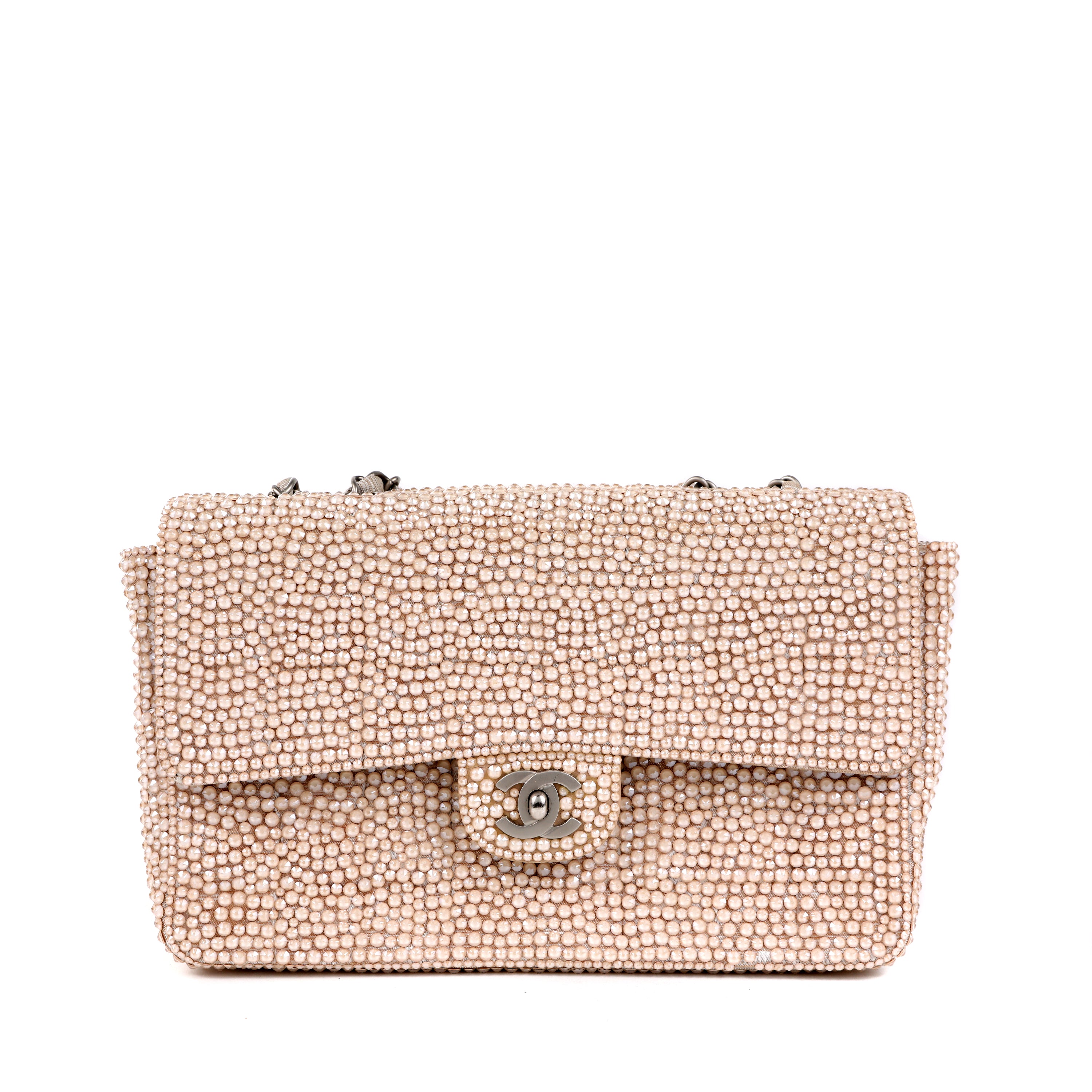 Chanel Paris-Cosmopolite Métiers d'Art Pearl Mini Flap Bag Gold Leather Faux Pearl Beads