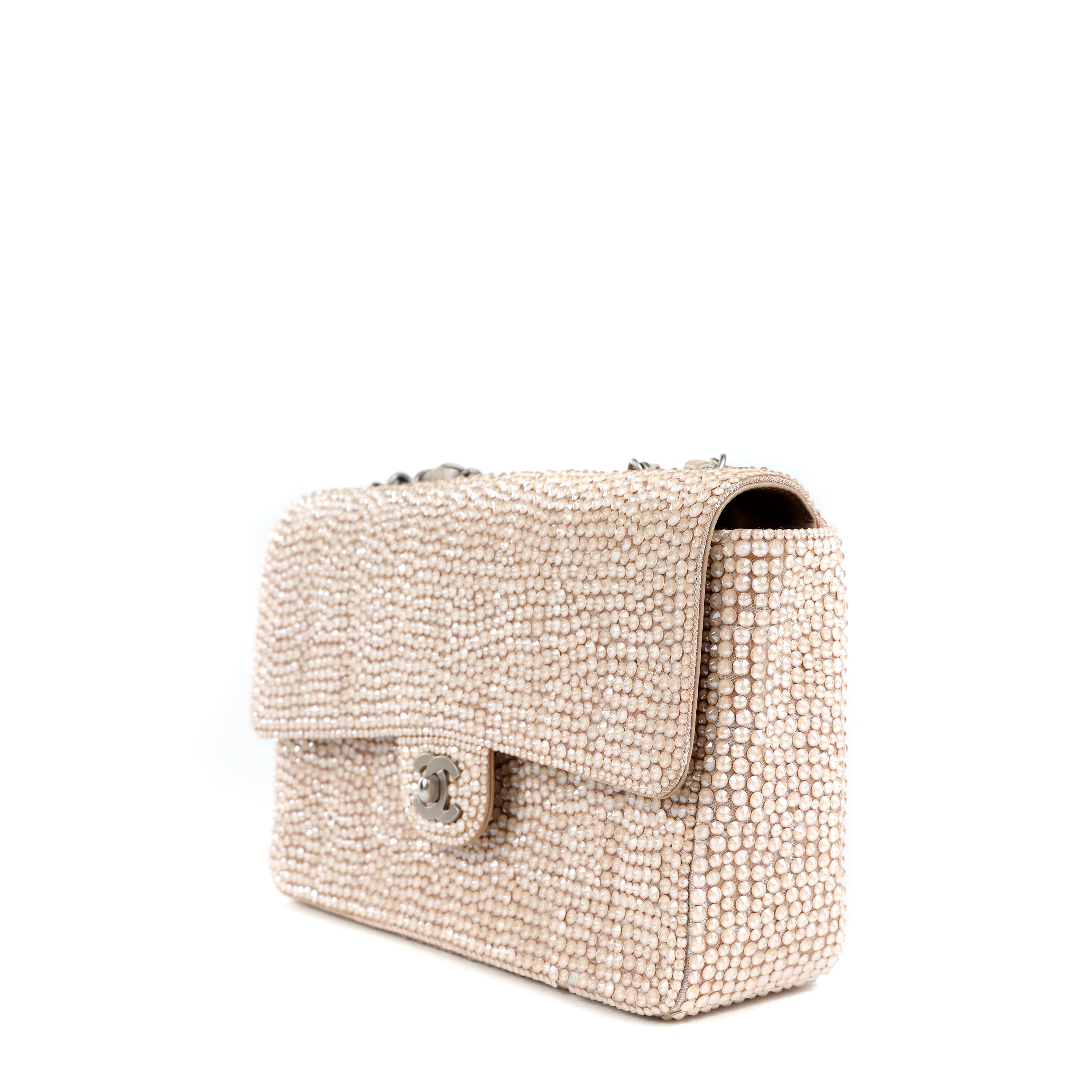 Chanel Paris-Cosmopolite Métiers d'Art Pearl Mini Flap Bag Gold Leather Faux Pearl Beads