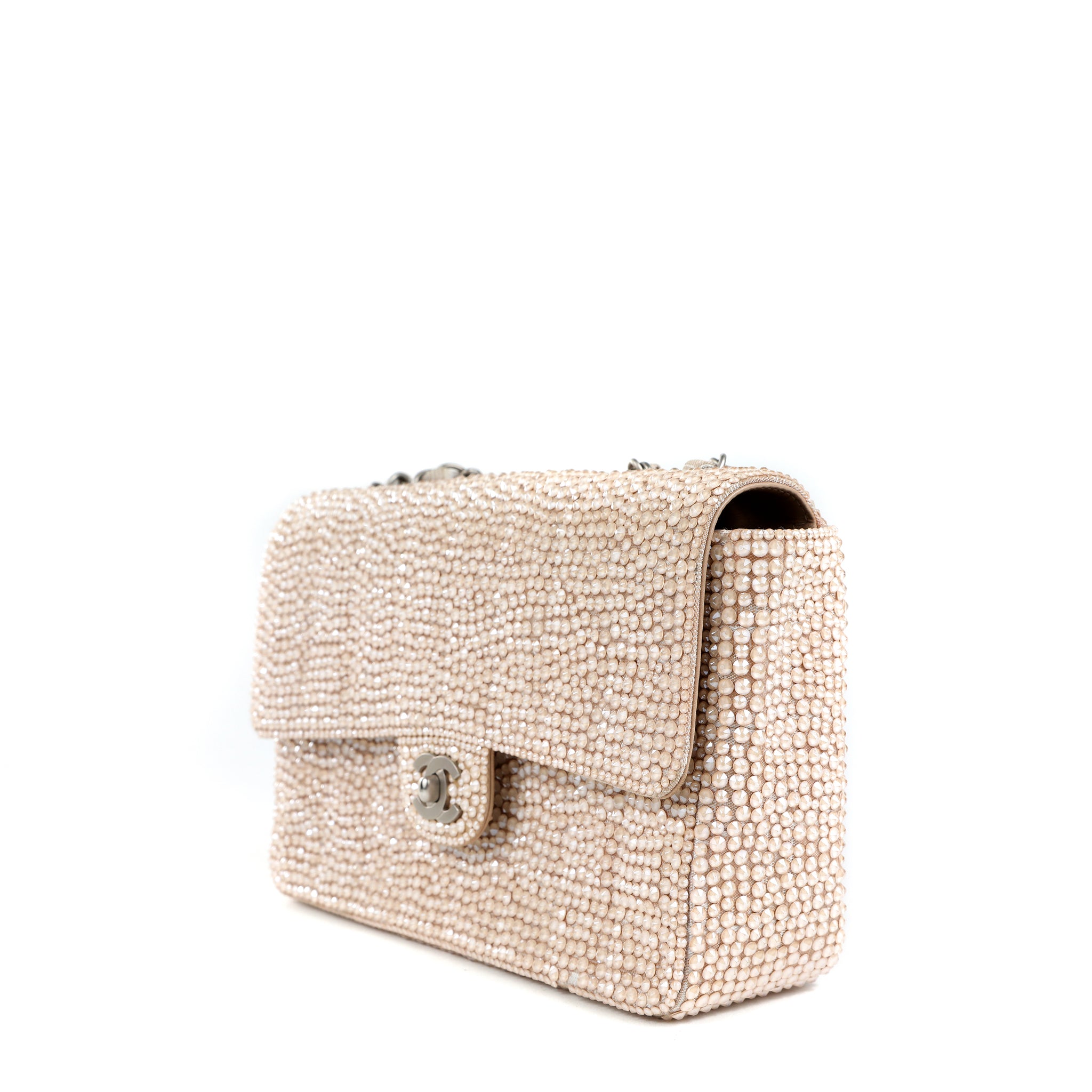 Chanel Paris-Cosmopolite Métiers d'Art Pearl Mini Flap Bag Gold Leather Faux Pearl Beads