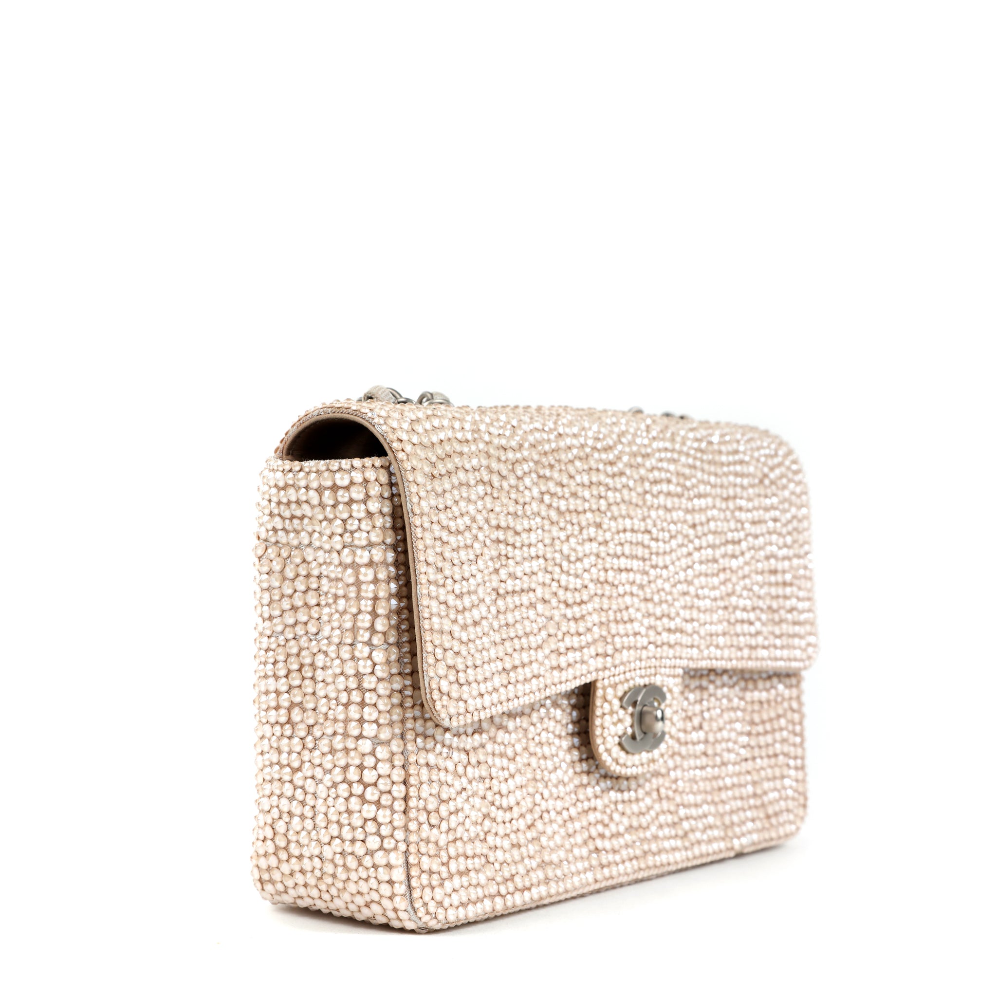 Chanel Paris-Cosmopolite Métiers d'Art Pearl Mini Flap Bag Gold Leather Faux Pearl Beads