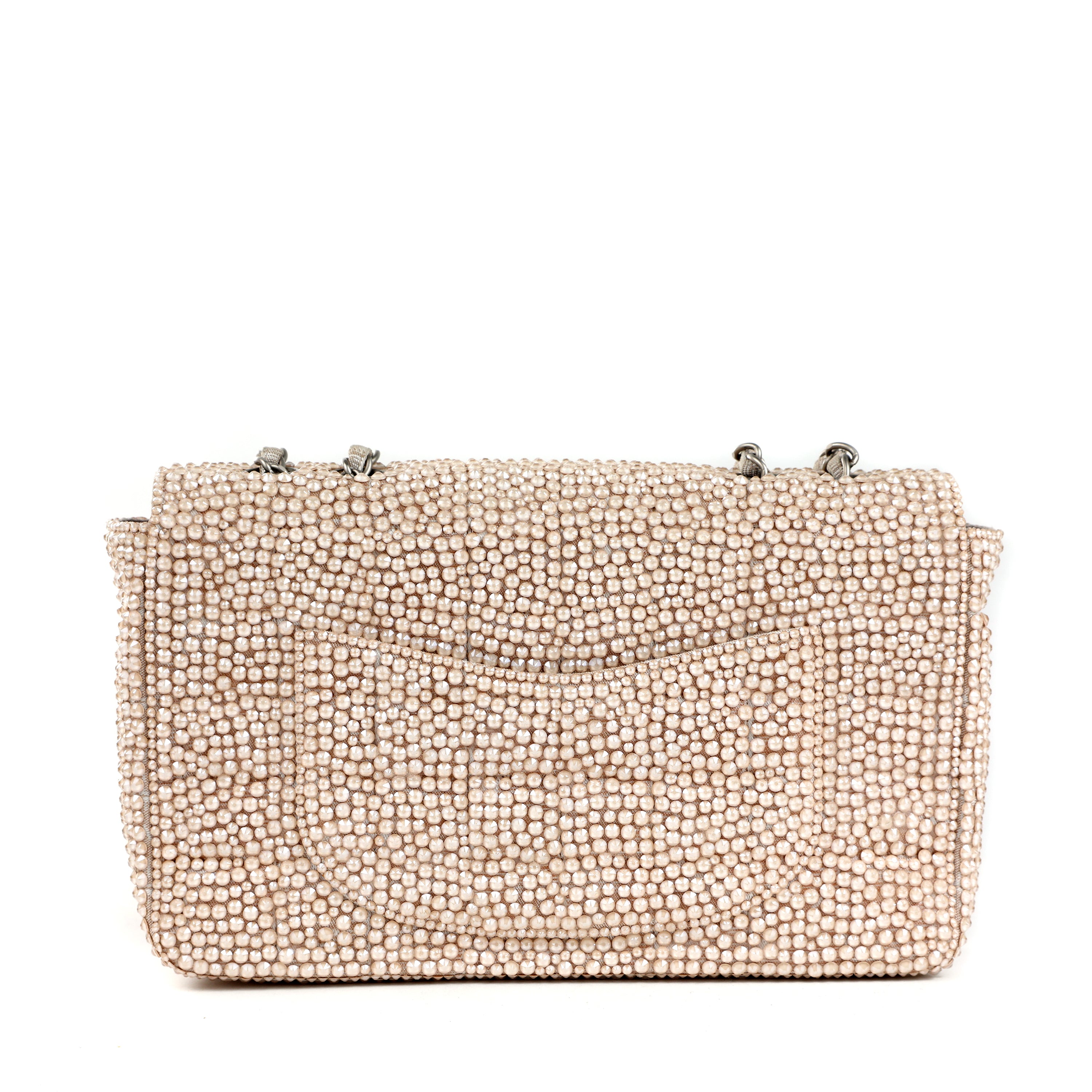 Chanel Paris-Cosmopolite Métiers d'Art Pearl Mini Flap Bag Gold Leather Faux Pearl Beads