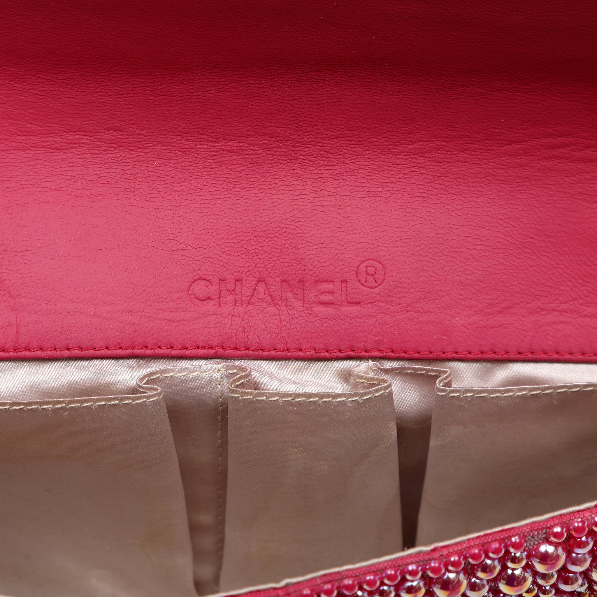 Chanel East West w/Pink Swarovski Pearls and Silver Hardware