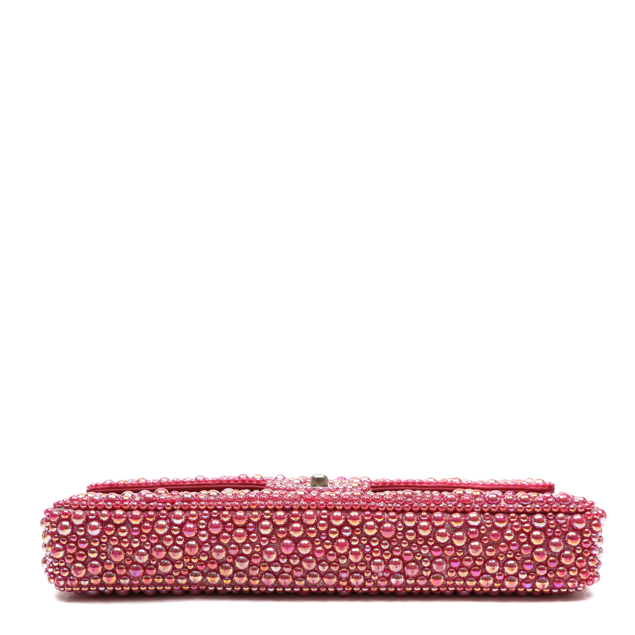 Chanel East West w/Pink Swarovski Pearls and Silver Hardware