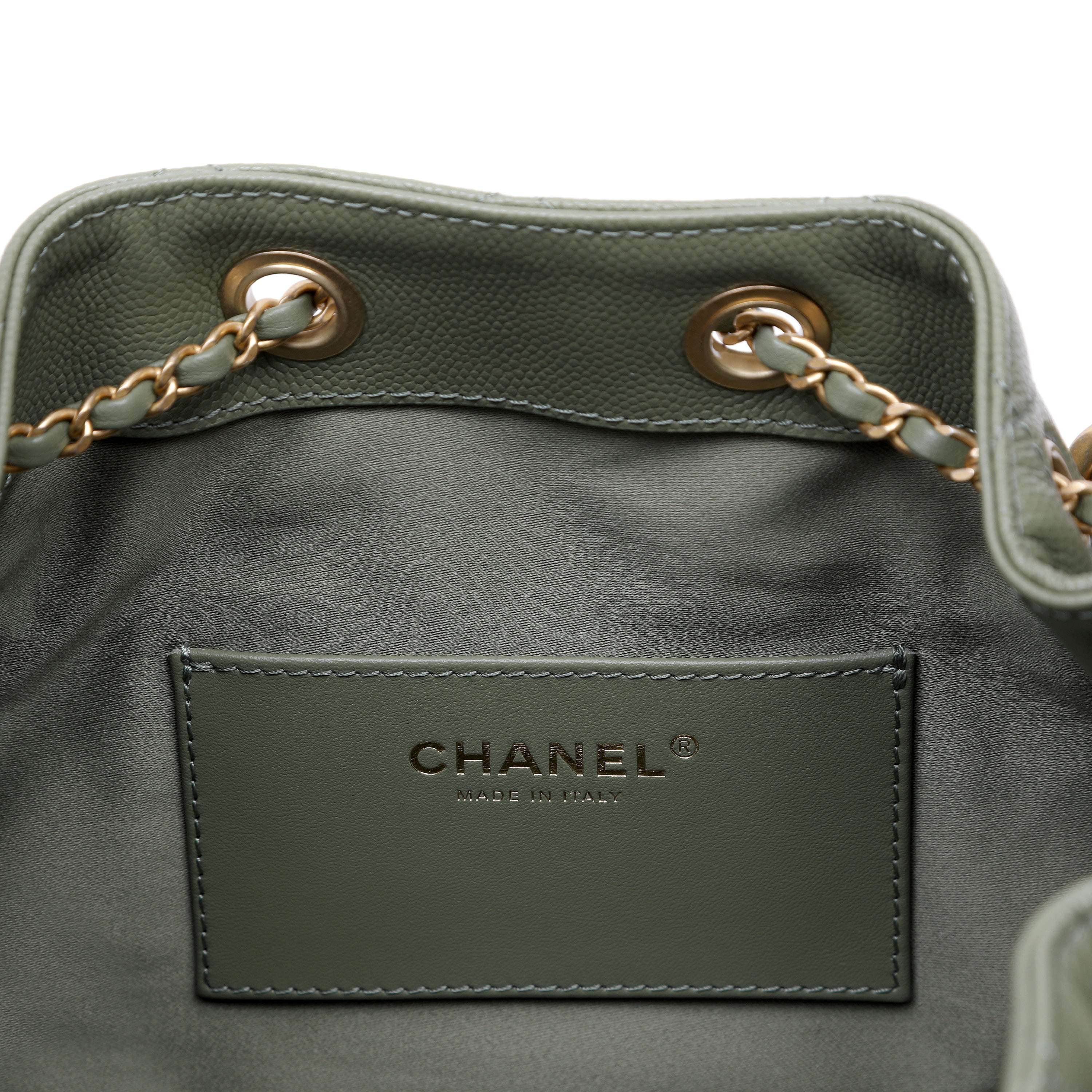 Chanel Small 25 Hobo Bag Khaki Caviar Leather w GH