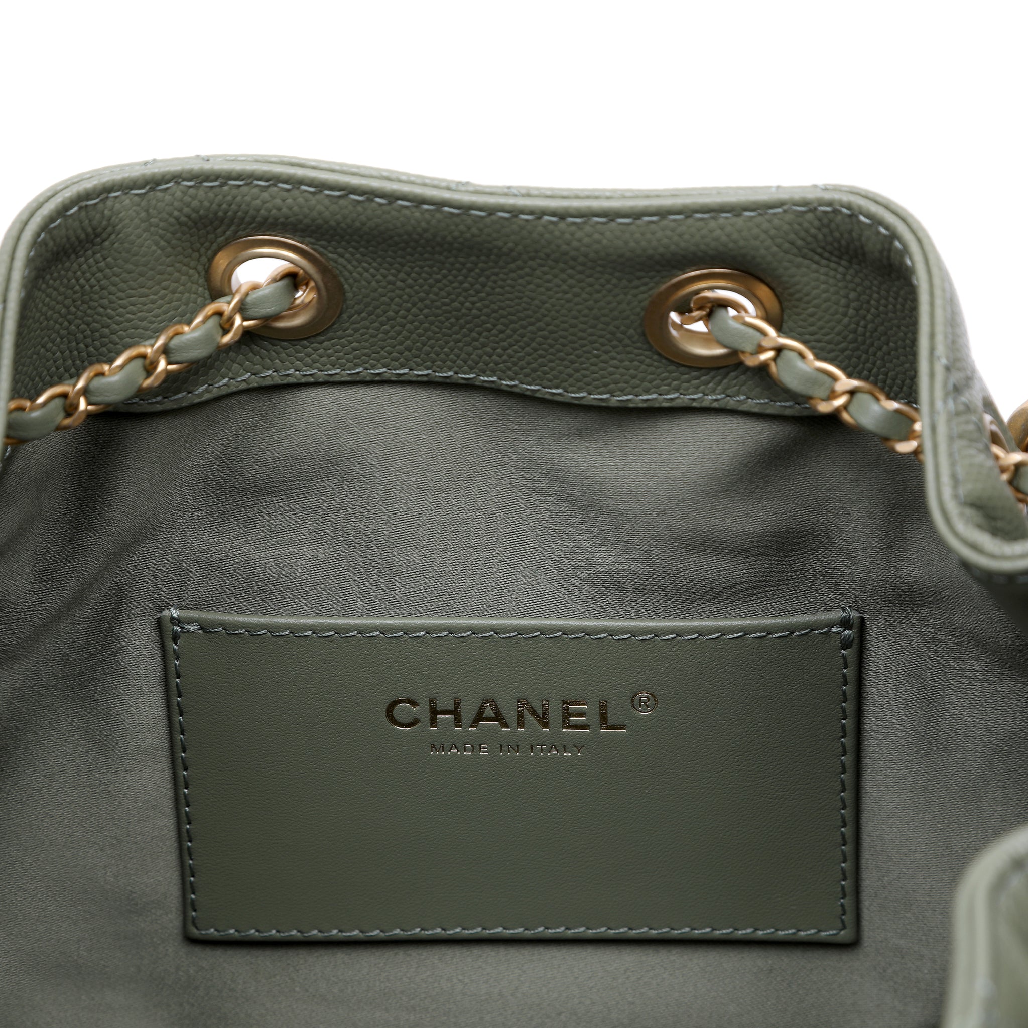 Chanel Small 25 Hobo Bag Khaki Caviar Leather w GH