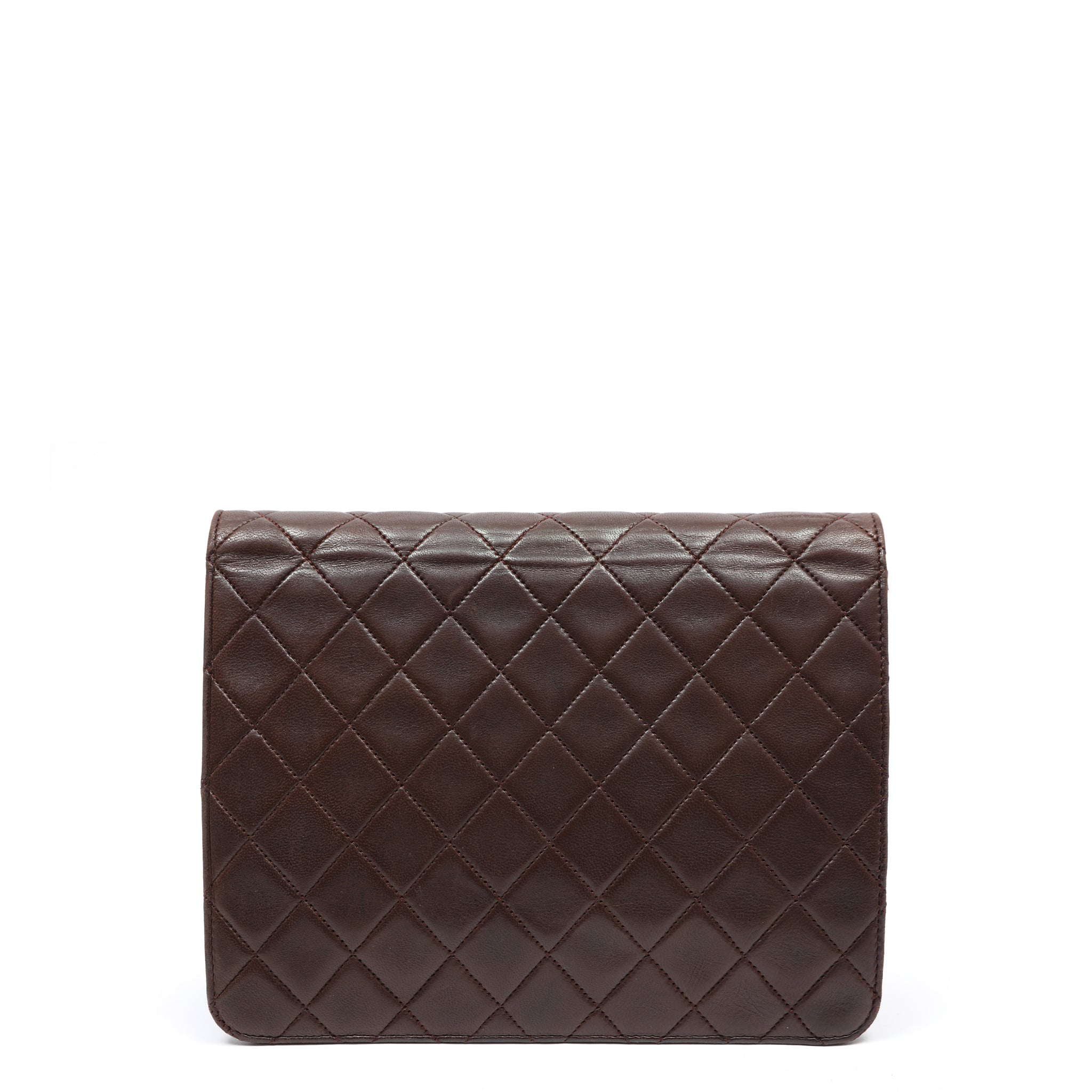 Chanel Timeless Quilted Lambskin Brown Leather w/Gold Hardware